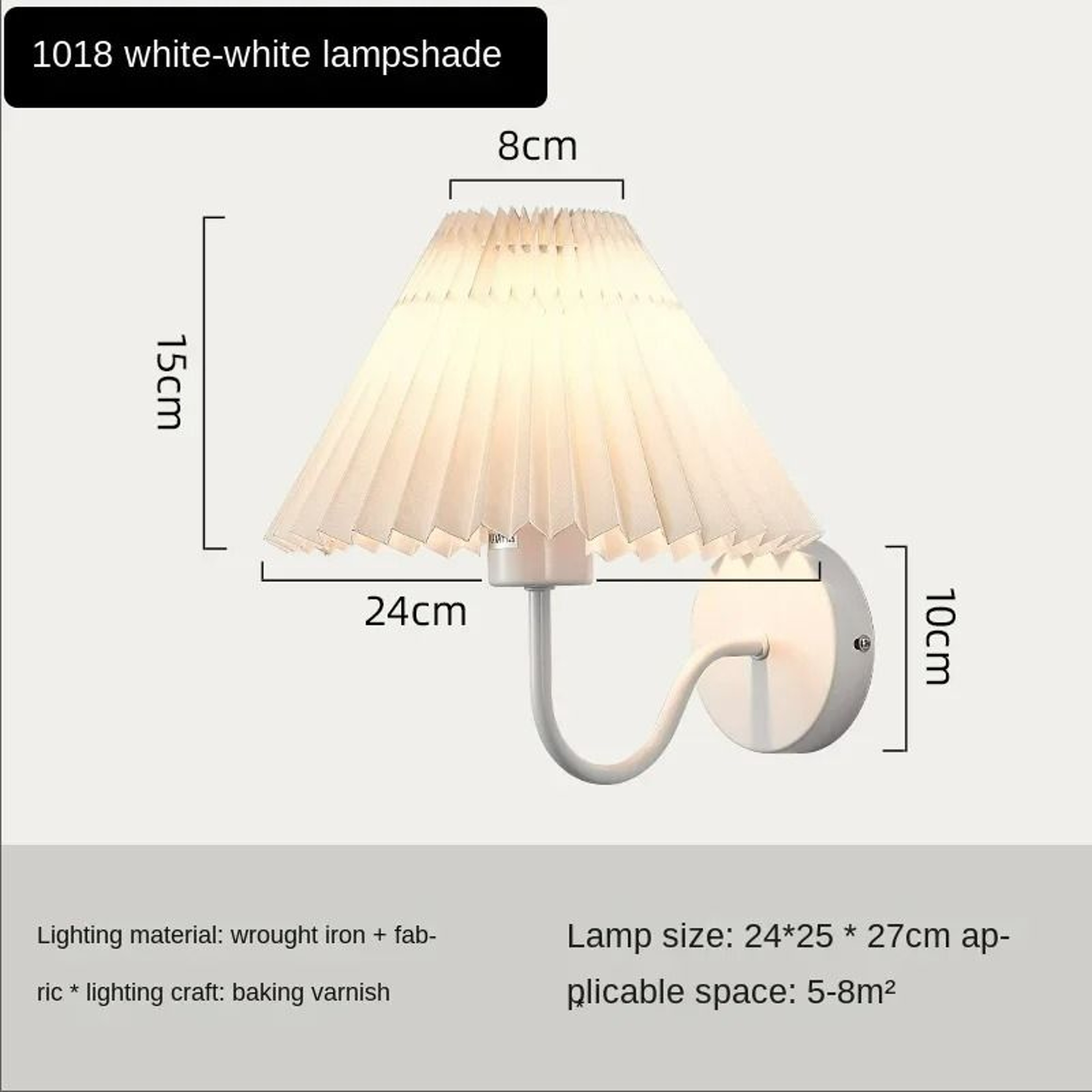 Nordic Retro Pleated Umbrella Wall Sconce 8