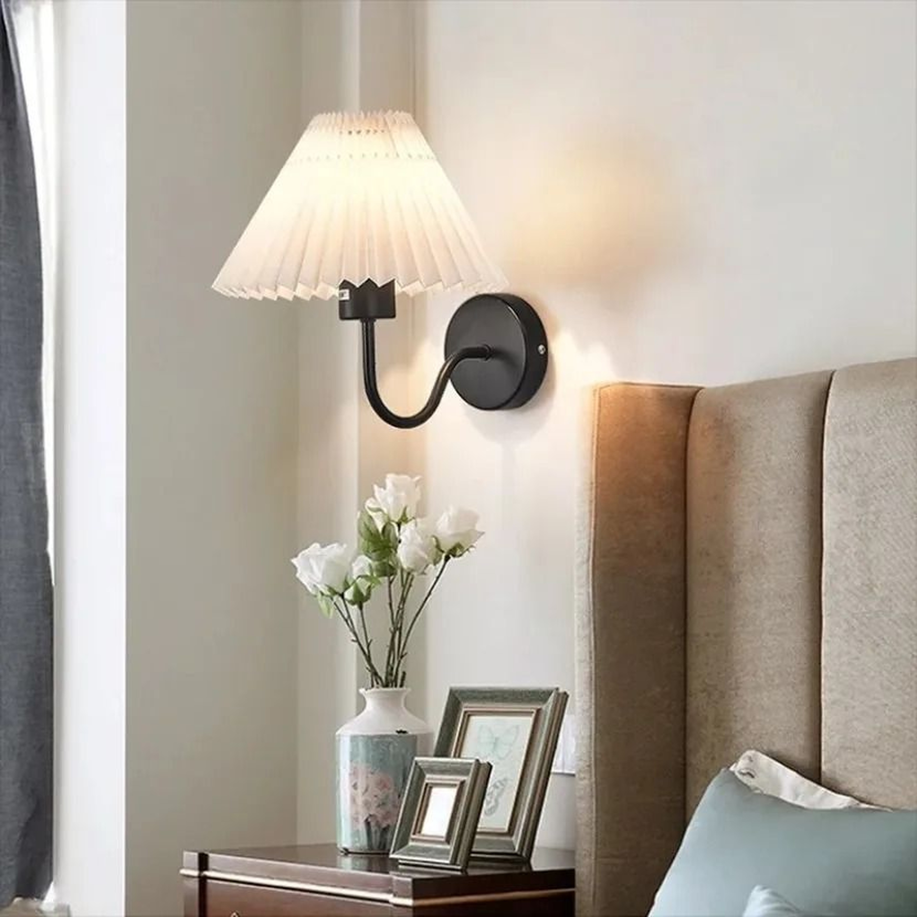 Nordic Retro Pleated Umbrella Wall Sconce 3