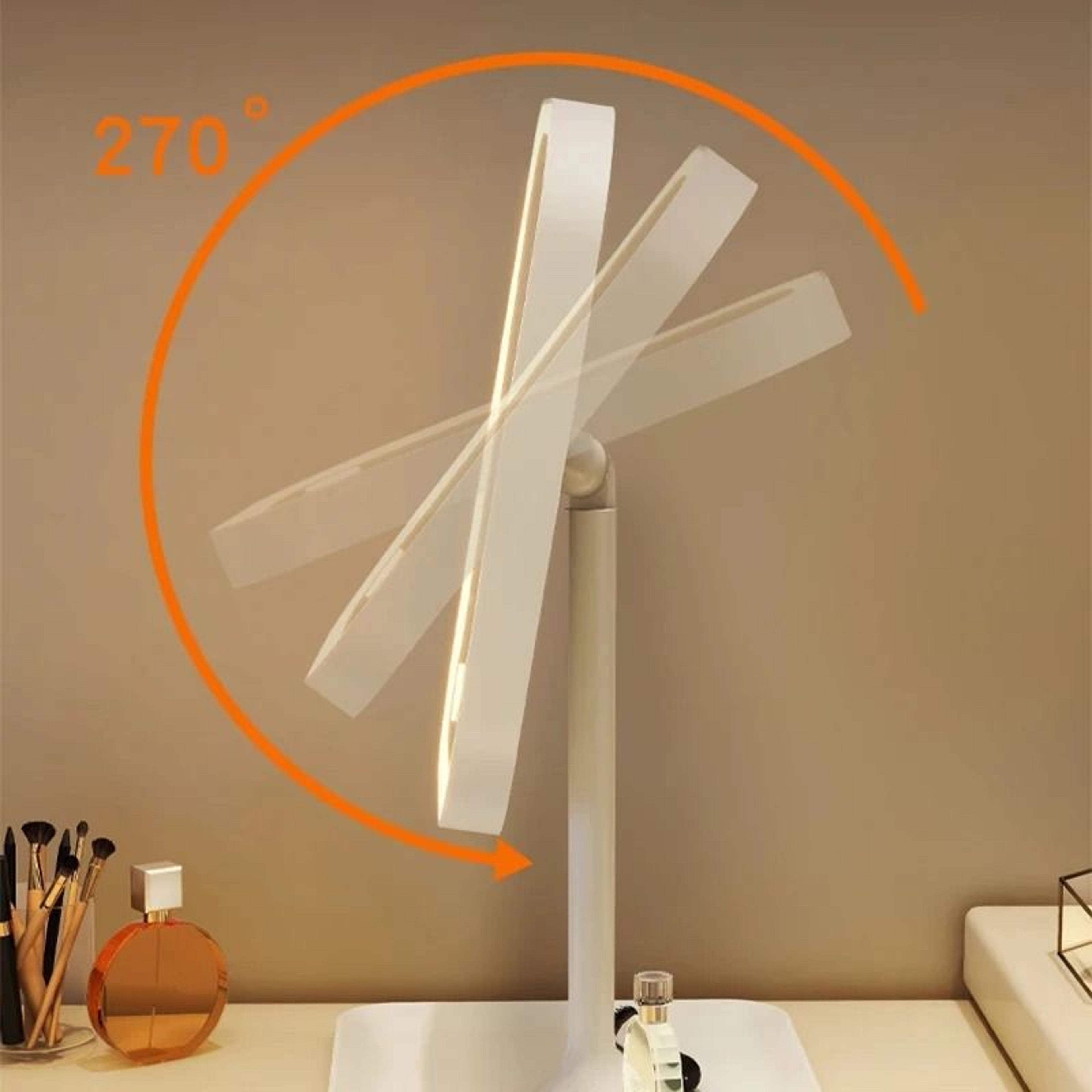 Modern LED Rotatable Desktop Vanity Mirror 5