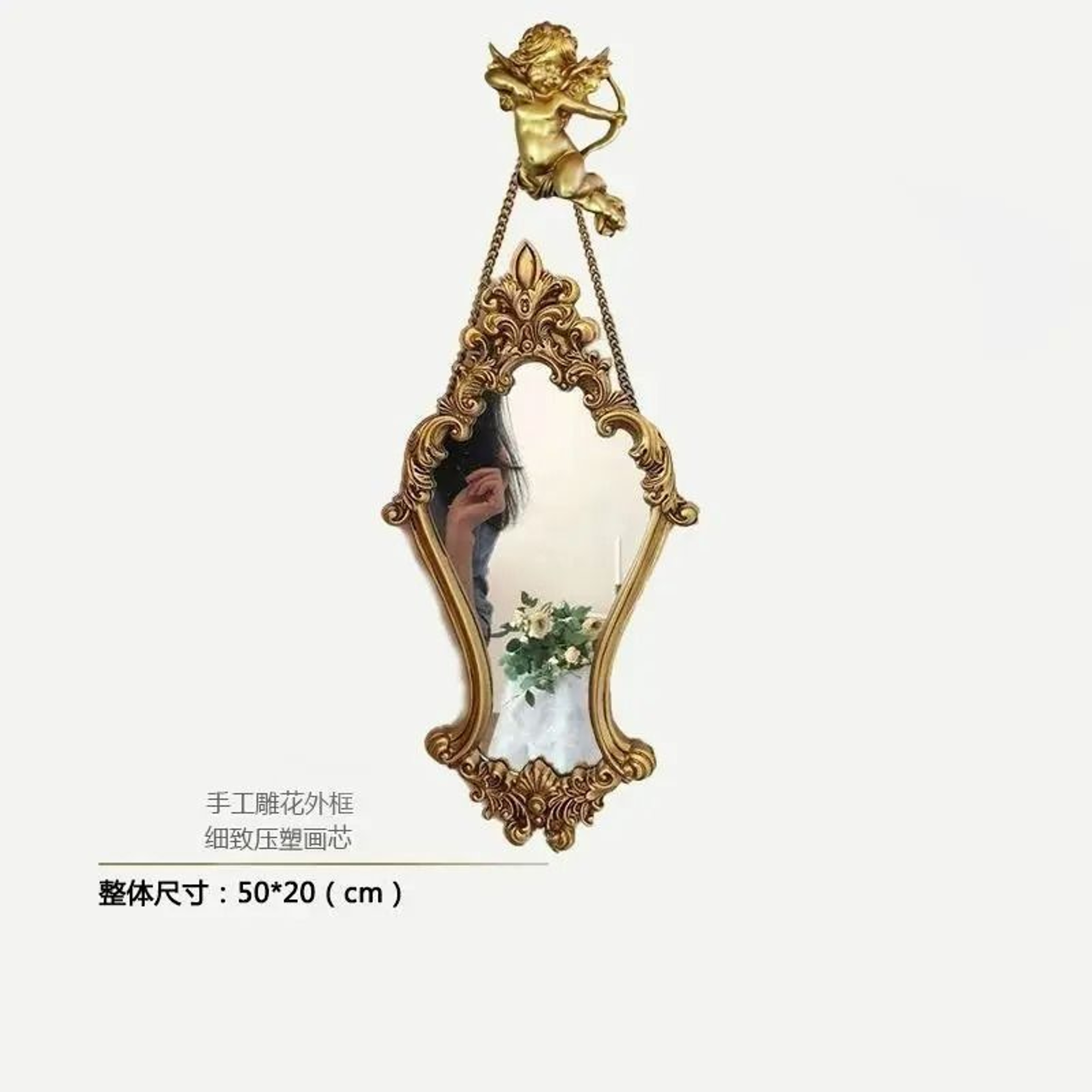 Vintage Carved Wall Decor  Vanity Mirror 7