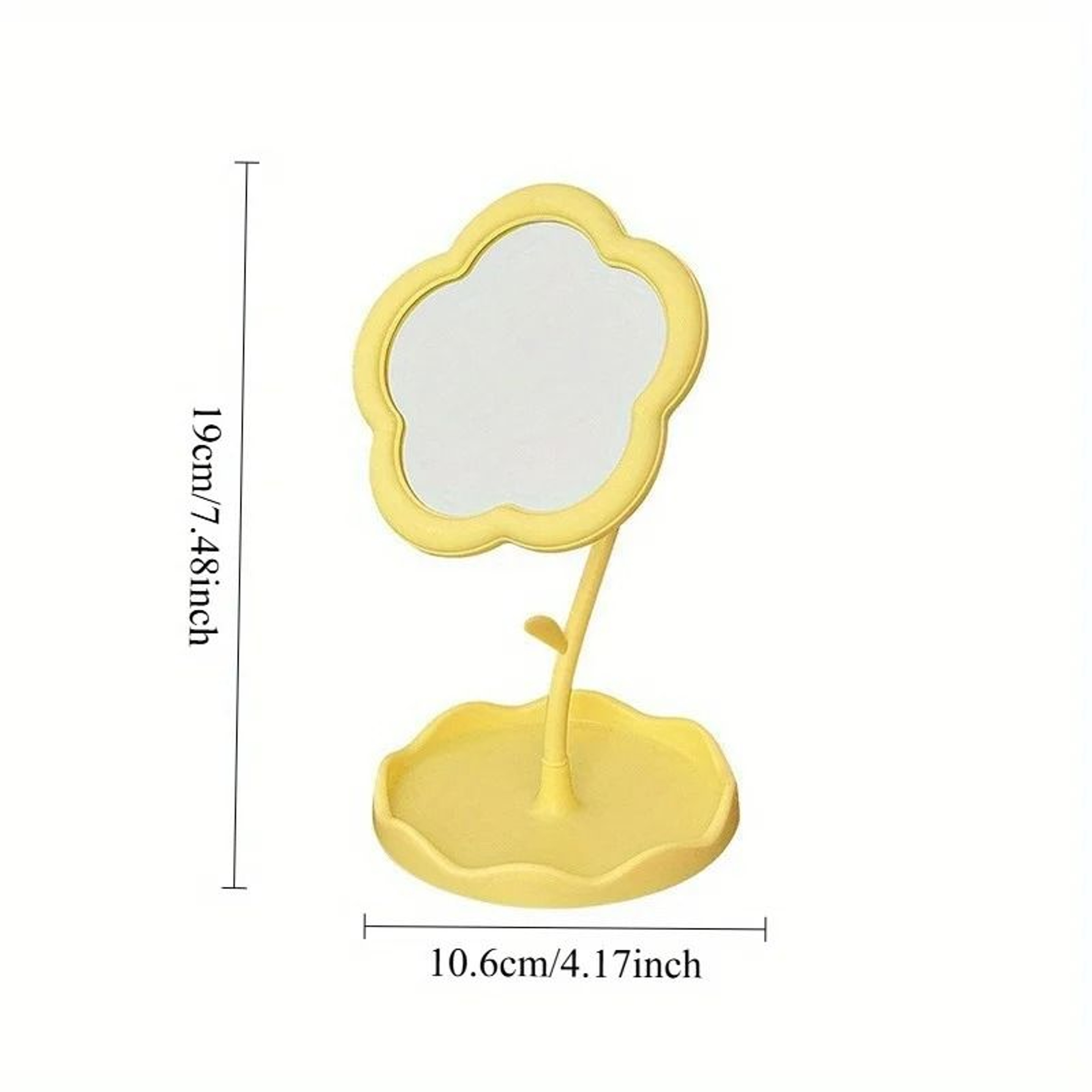 Ins Style Cute Flower 360 Rotatable Desktop Vanity Mirror 5