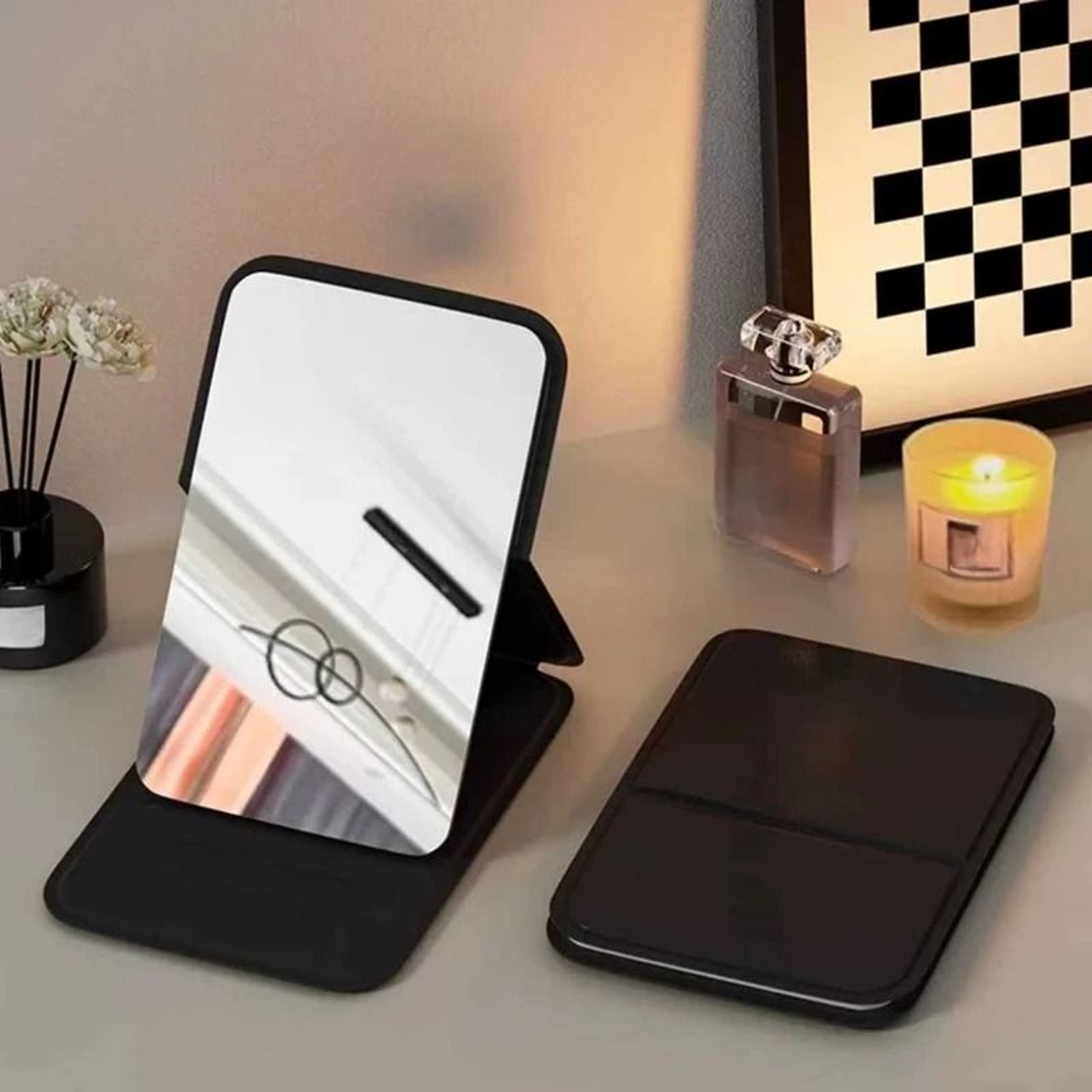 Portable Foldable Travel Makeup Mirror 0