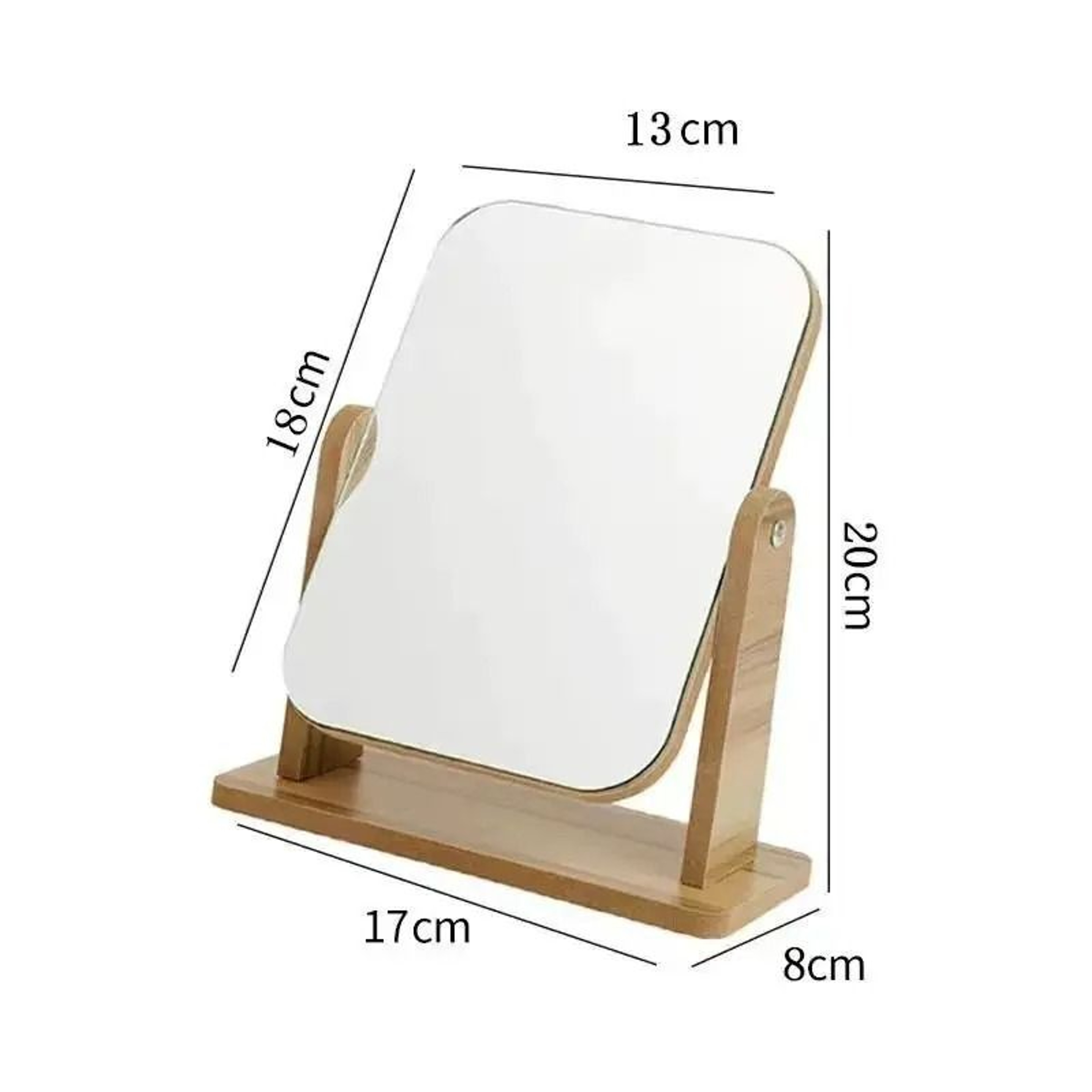 Clear Wooden Desktop AngleAdjustable Vanity Mirror 6