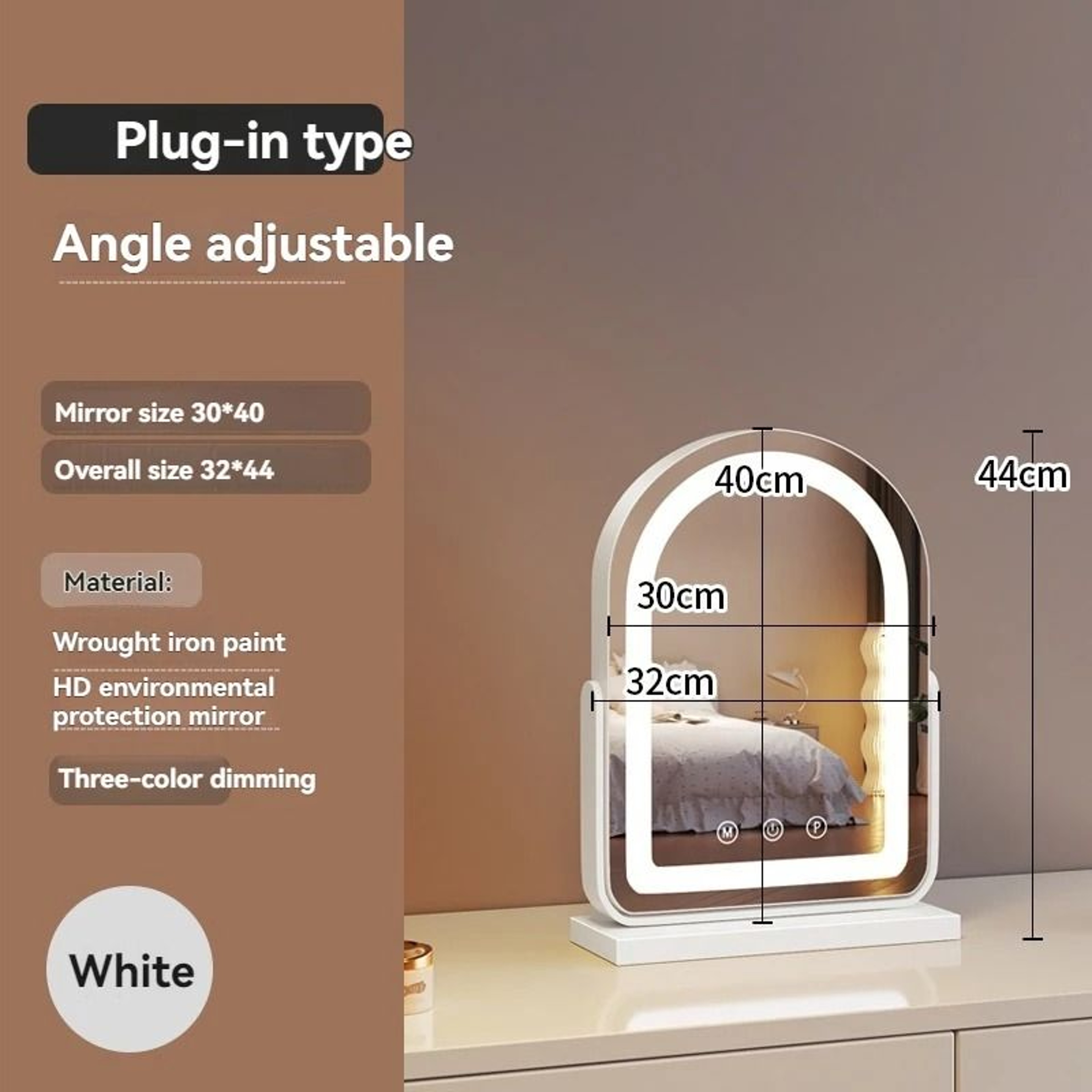 Large Desktop LED Beauty Makeup Mirror 5