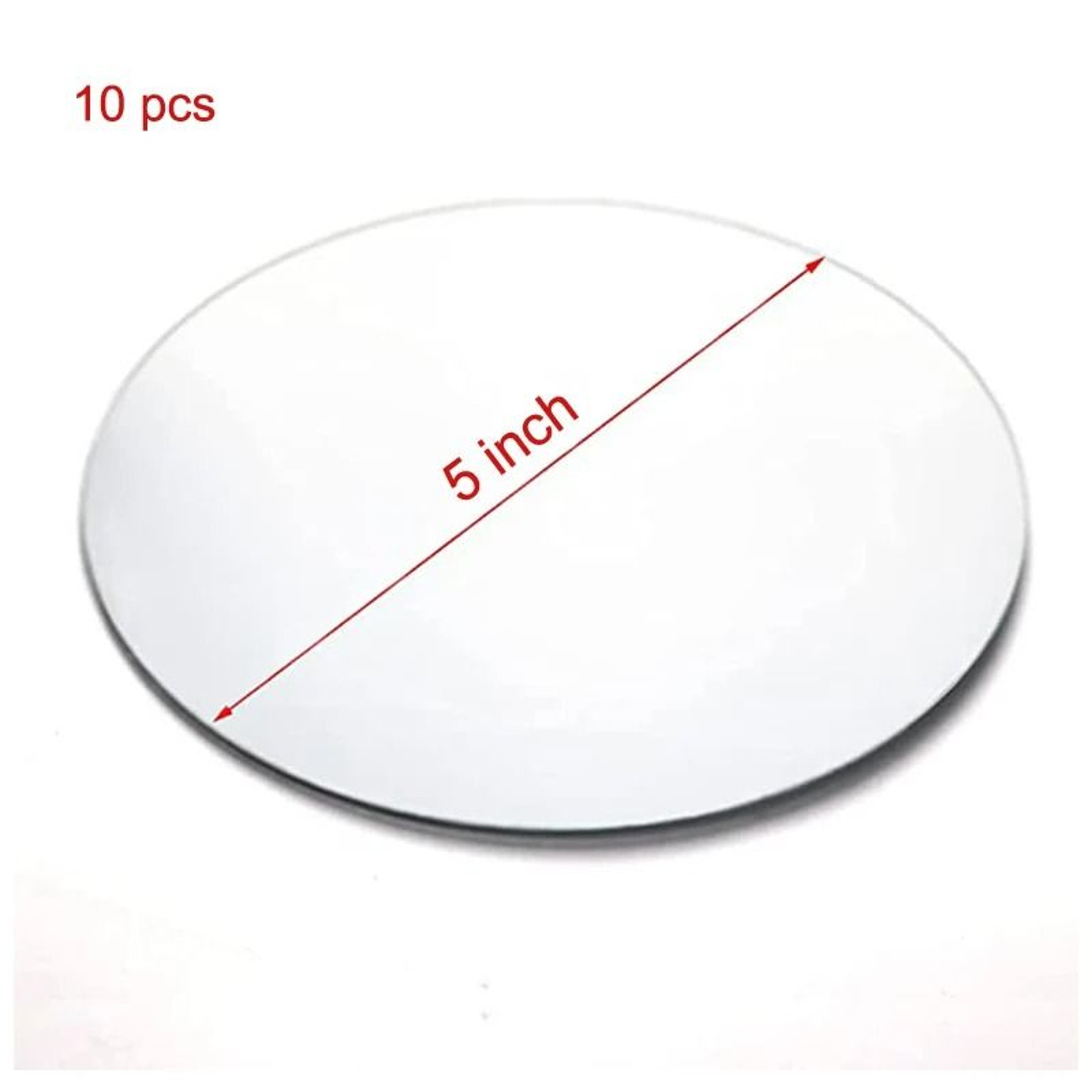 10Piece 2 Mm Thick Round Acrylic Mirror Wall Decal Set 6