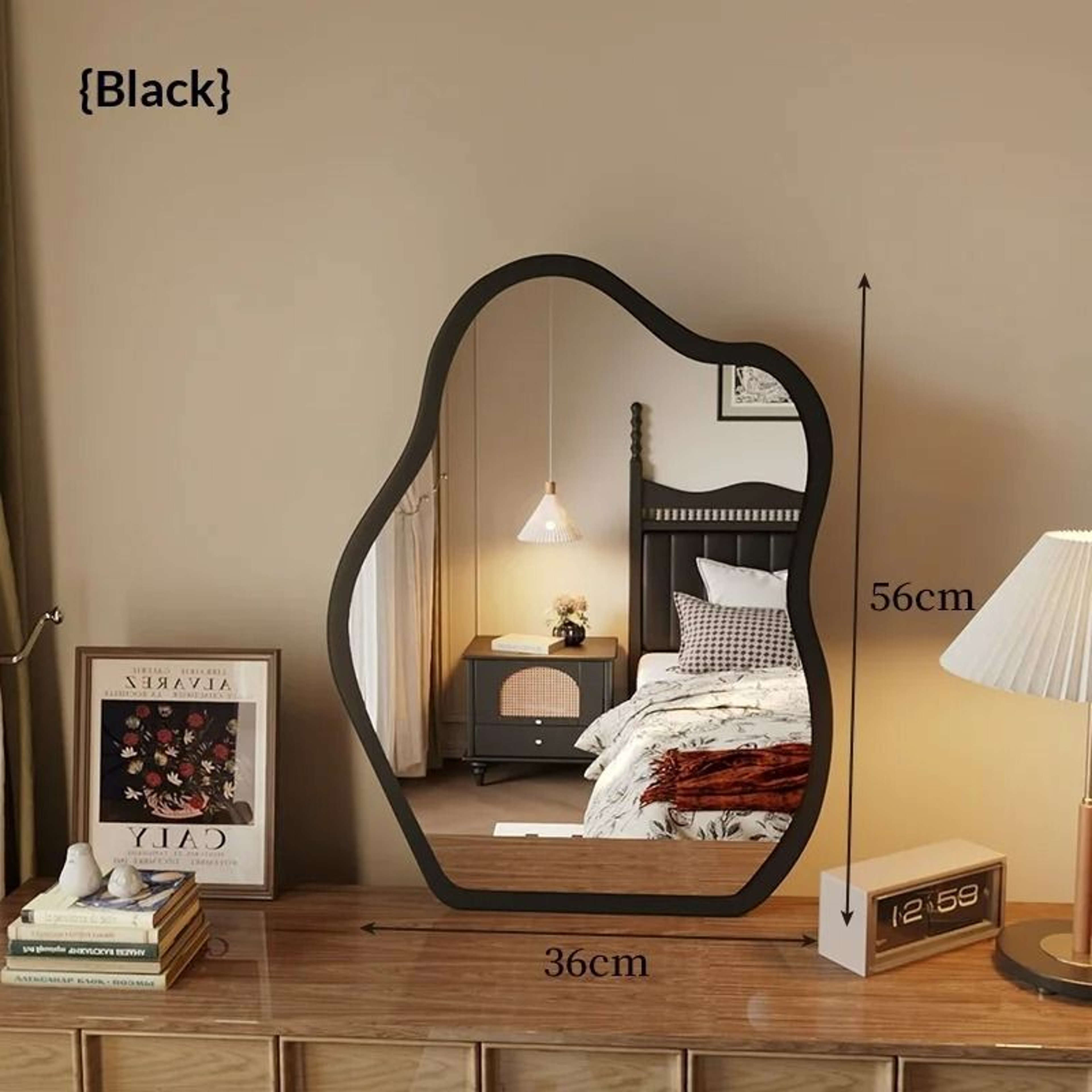 Vintage FullLength Standing Floor Mirror With Cloud Accent Gold Frame 2