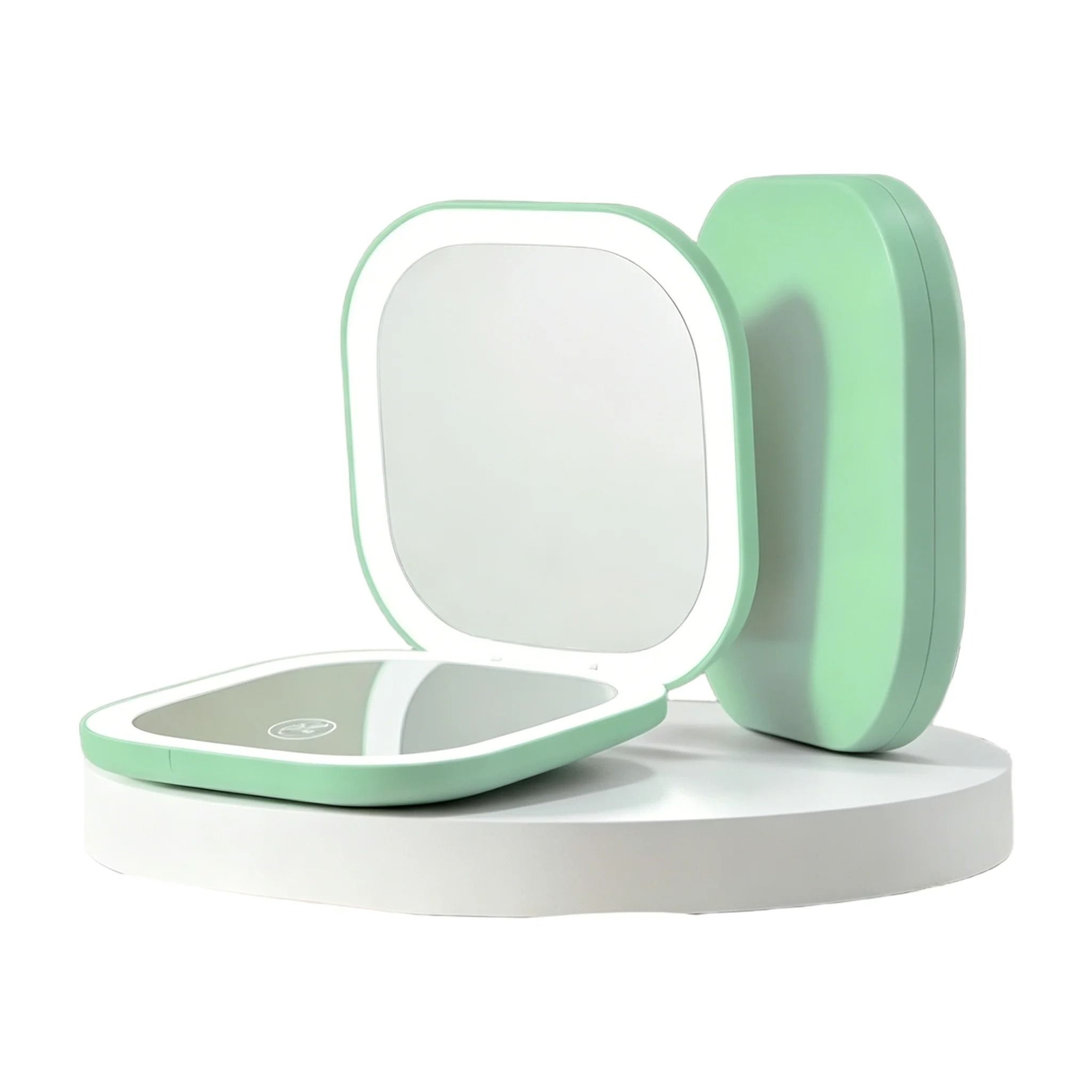 Portable LED DoubleSided Pocket Makeup Mirror With 5X Magnification 9