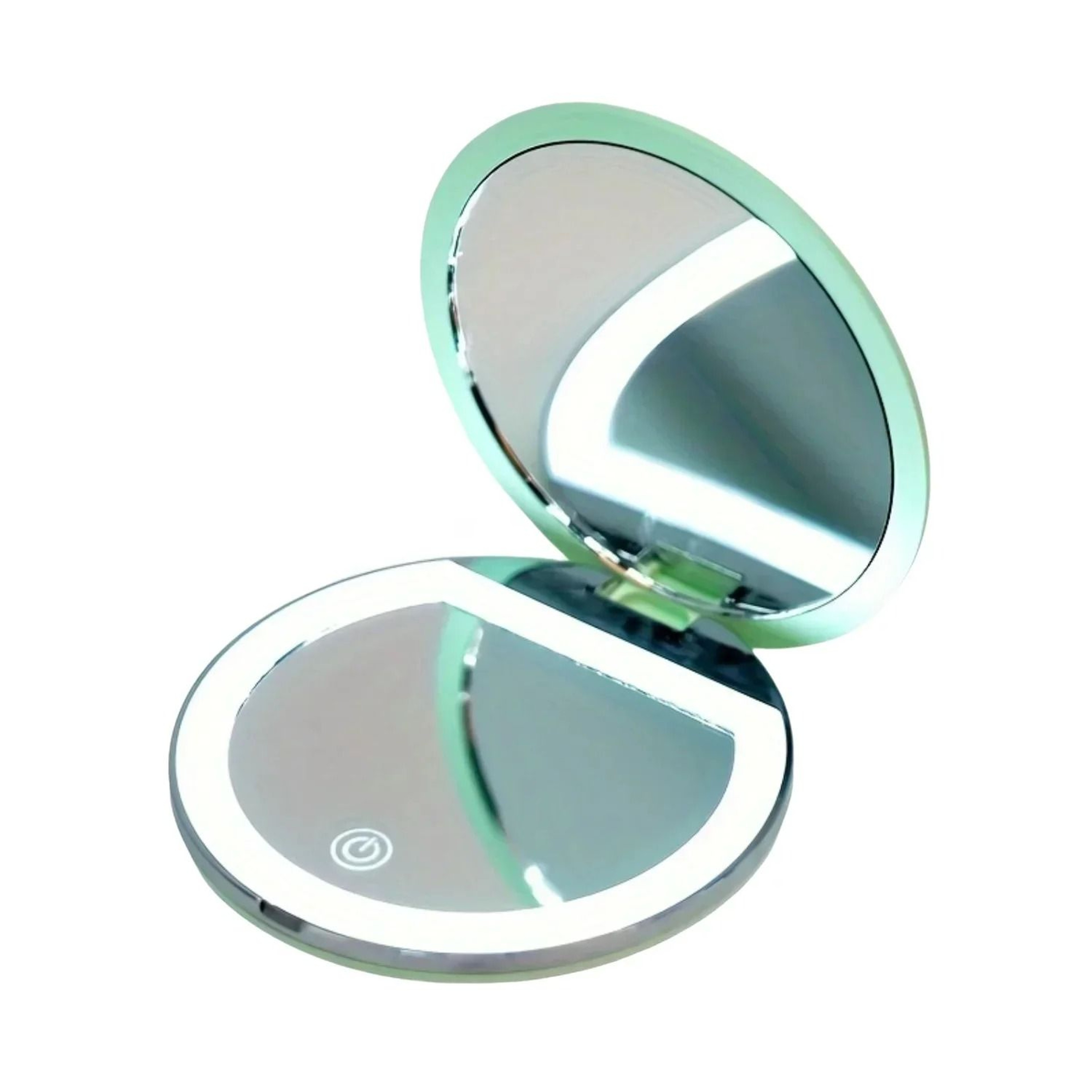 Folding Compact LED Makeup Mirror With 2X Magnification 1