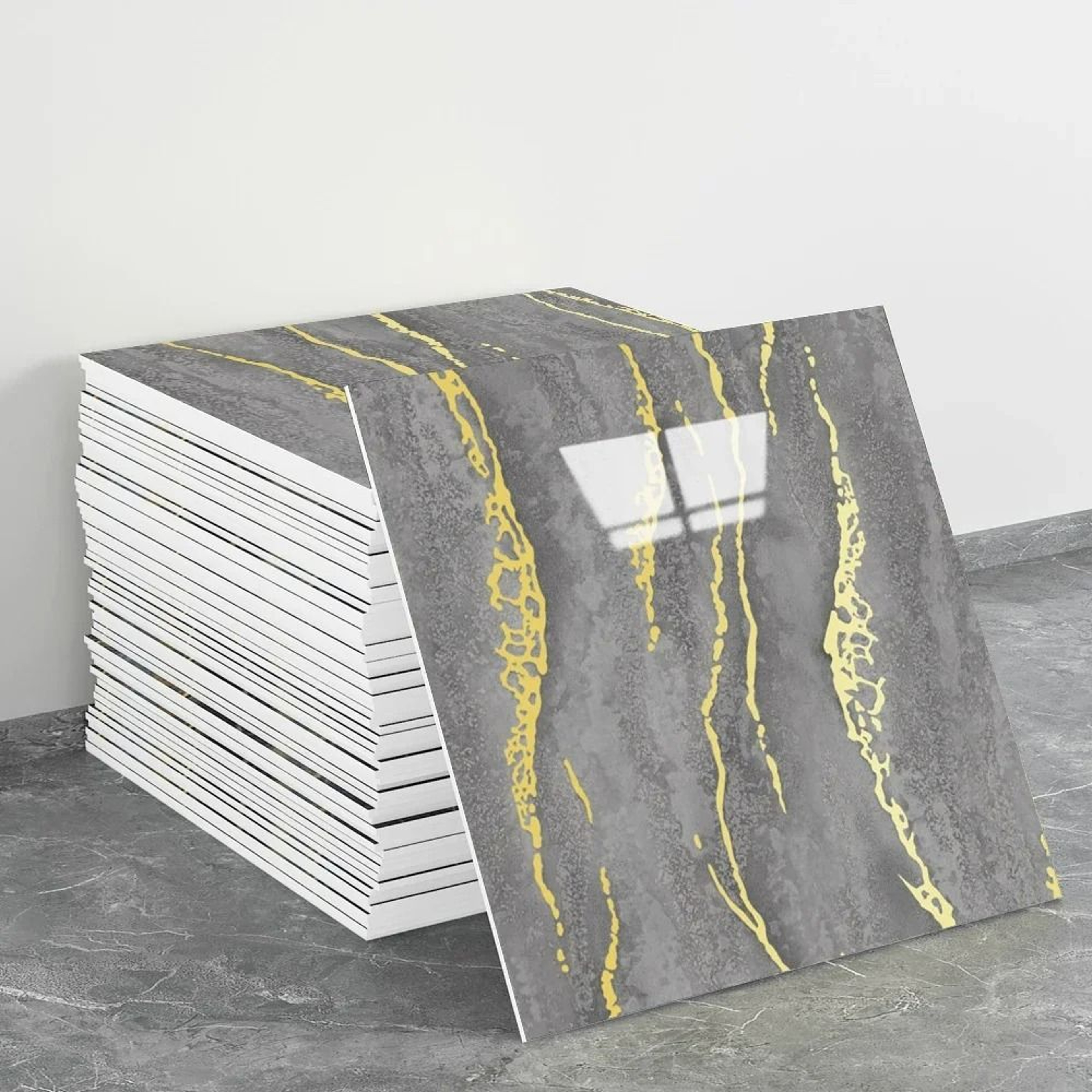 30Piece Faux Marble Peel And Stick Backsplash Wall Tile Panels 9