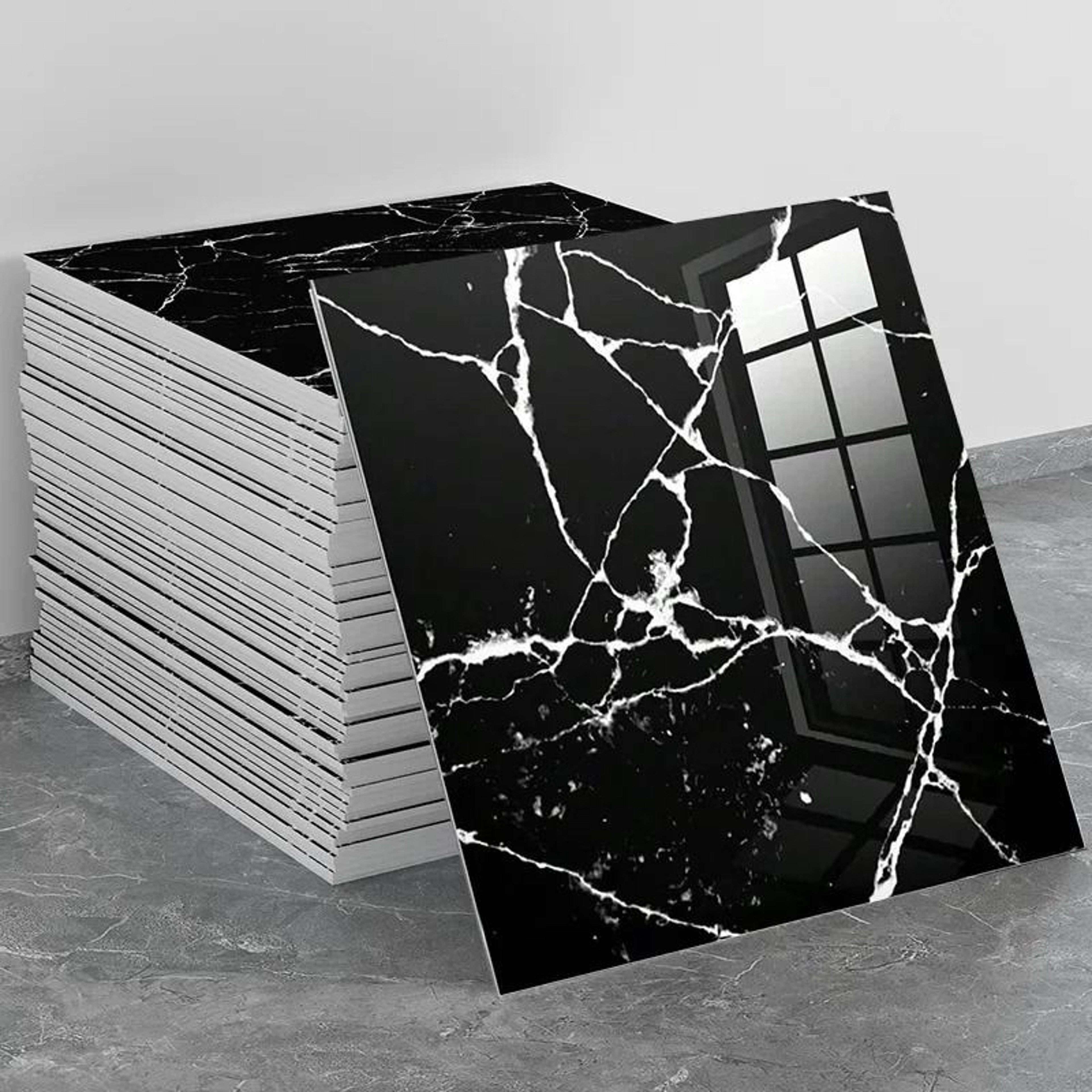 30Piece Faux Marble Peel And Stick Backsplash Wall Tile Panels 0