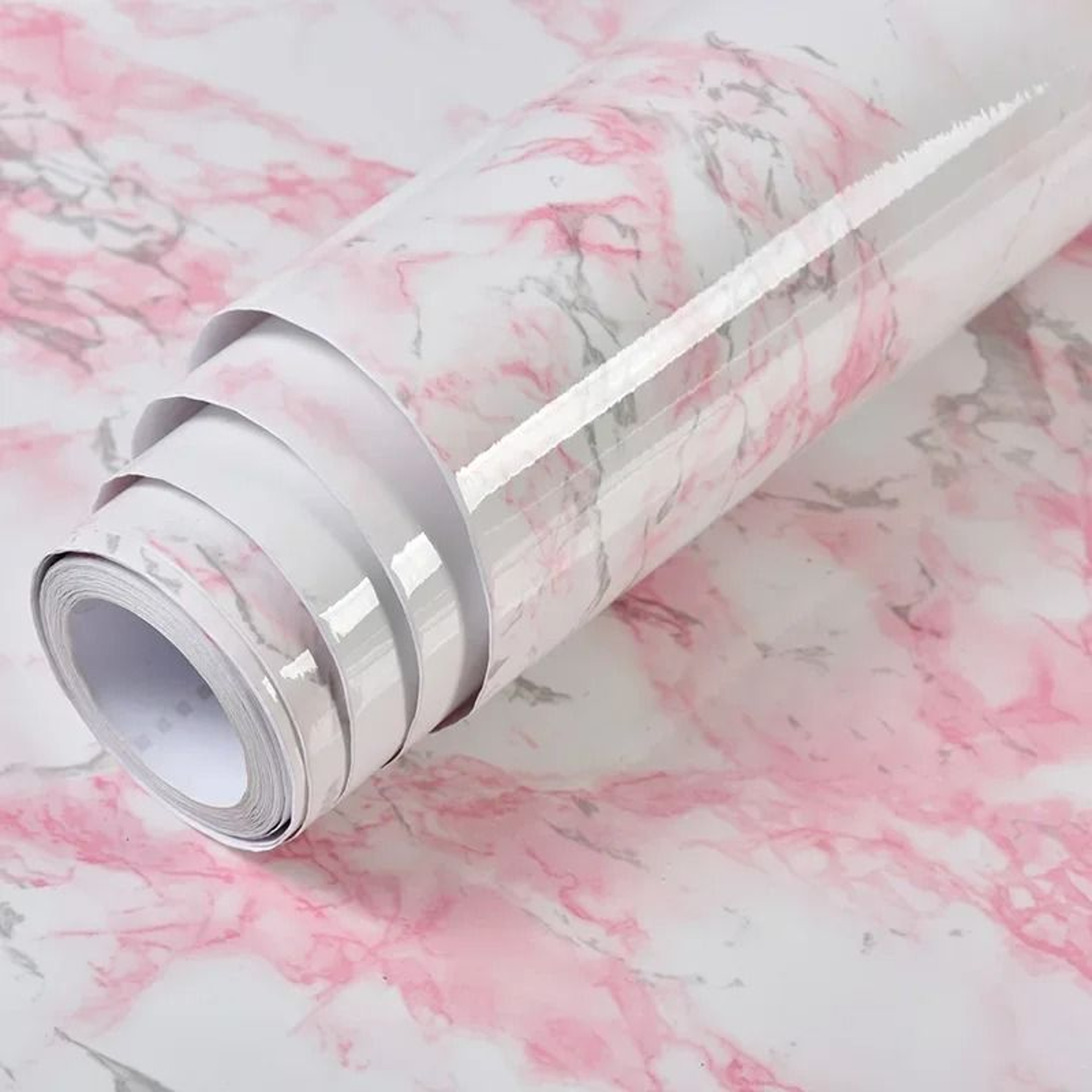 Vinyl Pink Marble Peel And Stick SelfAdhesive Wallpaper 0