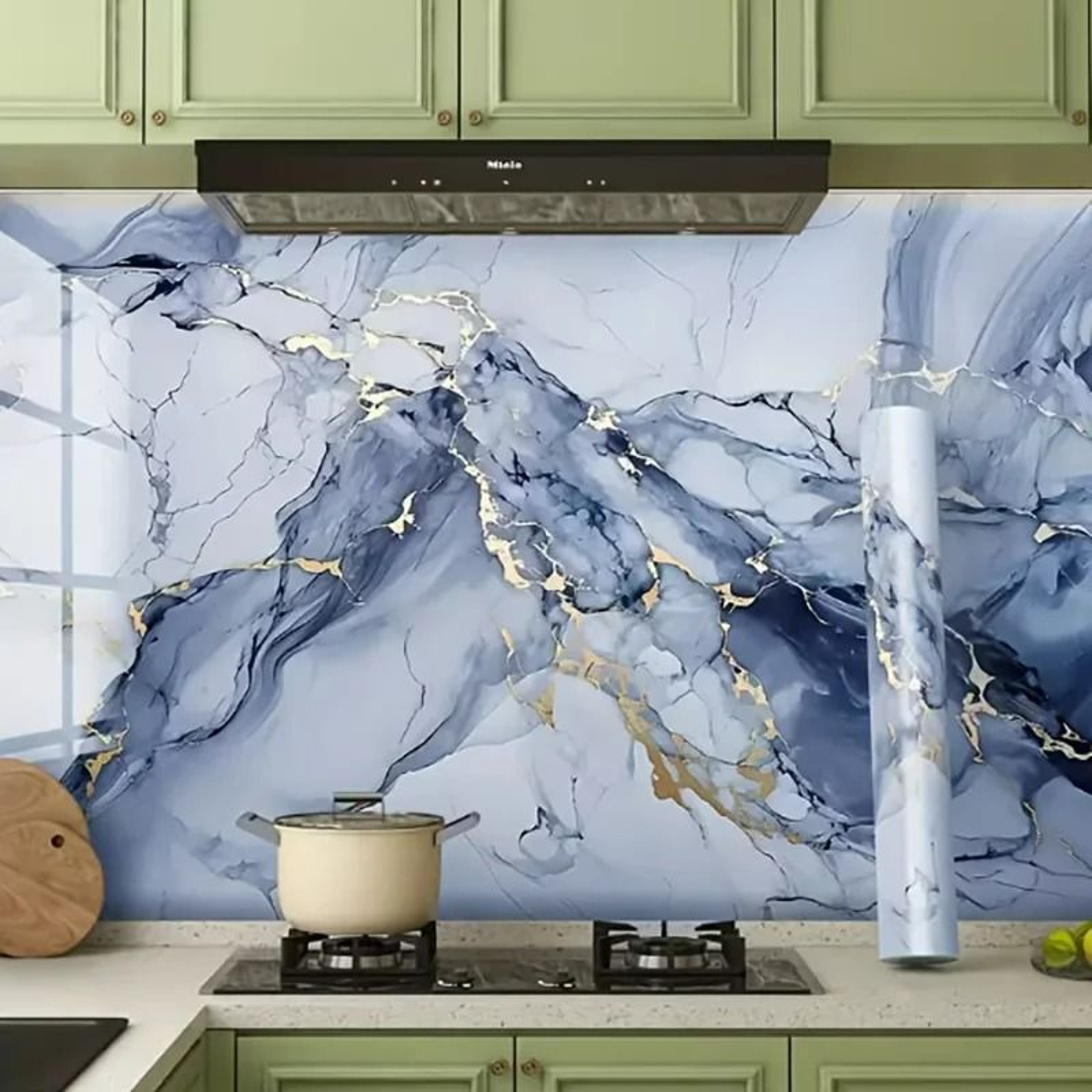 Waterproof  OilProof Marble PVC SelfAdhesive Wall Contact Paper 1