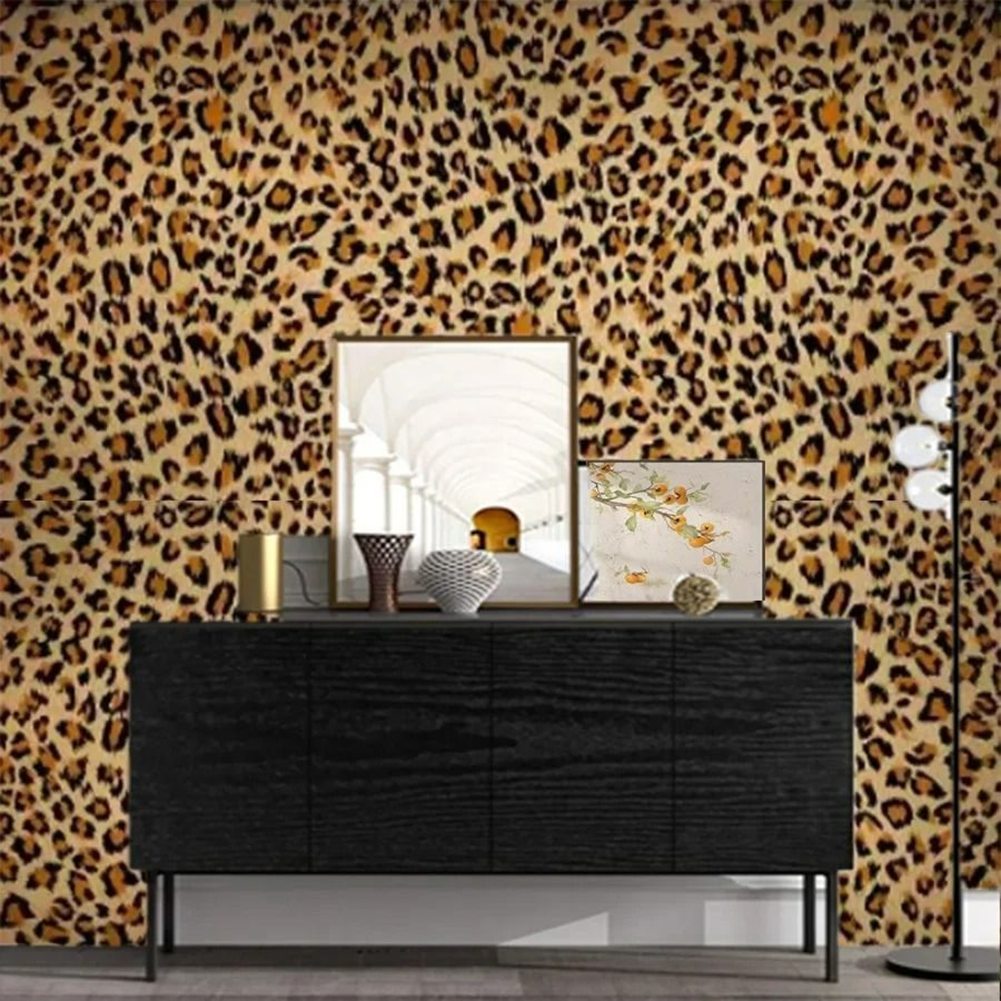 Leopard Print SelfAdhesive PVC Decorative Wallpaper 2