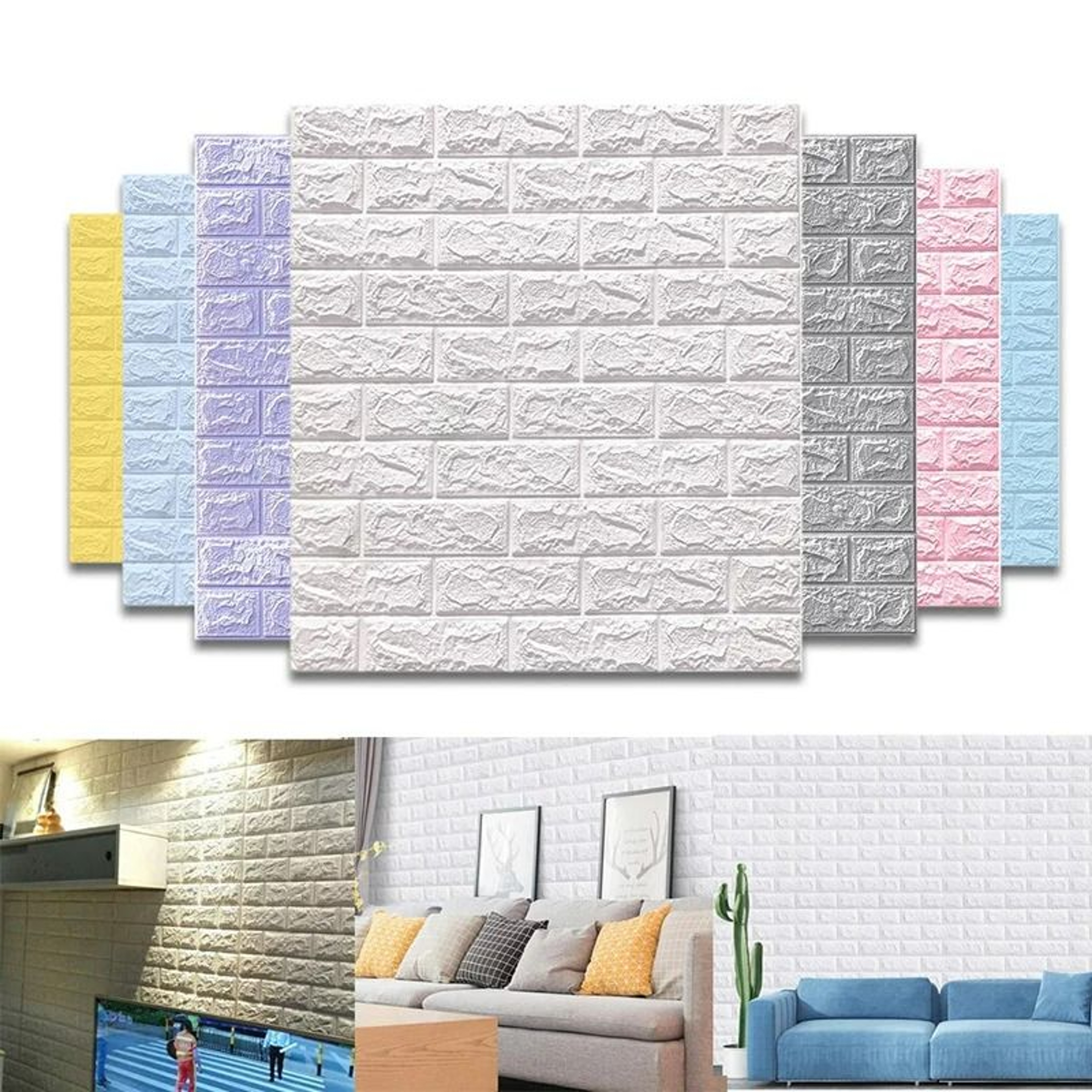 3D Retro Faux Brick Waterproof SelfAdhesive Wall Panel 1