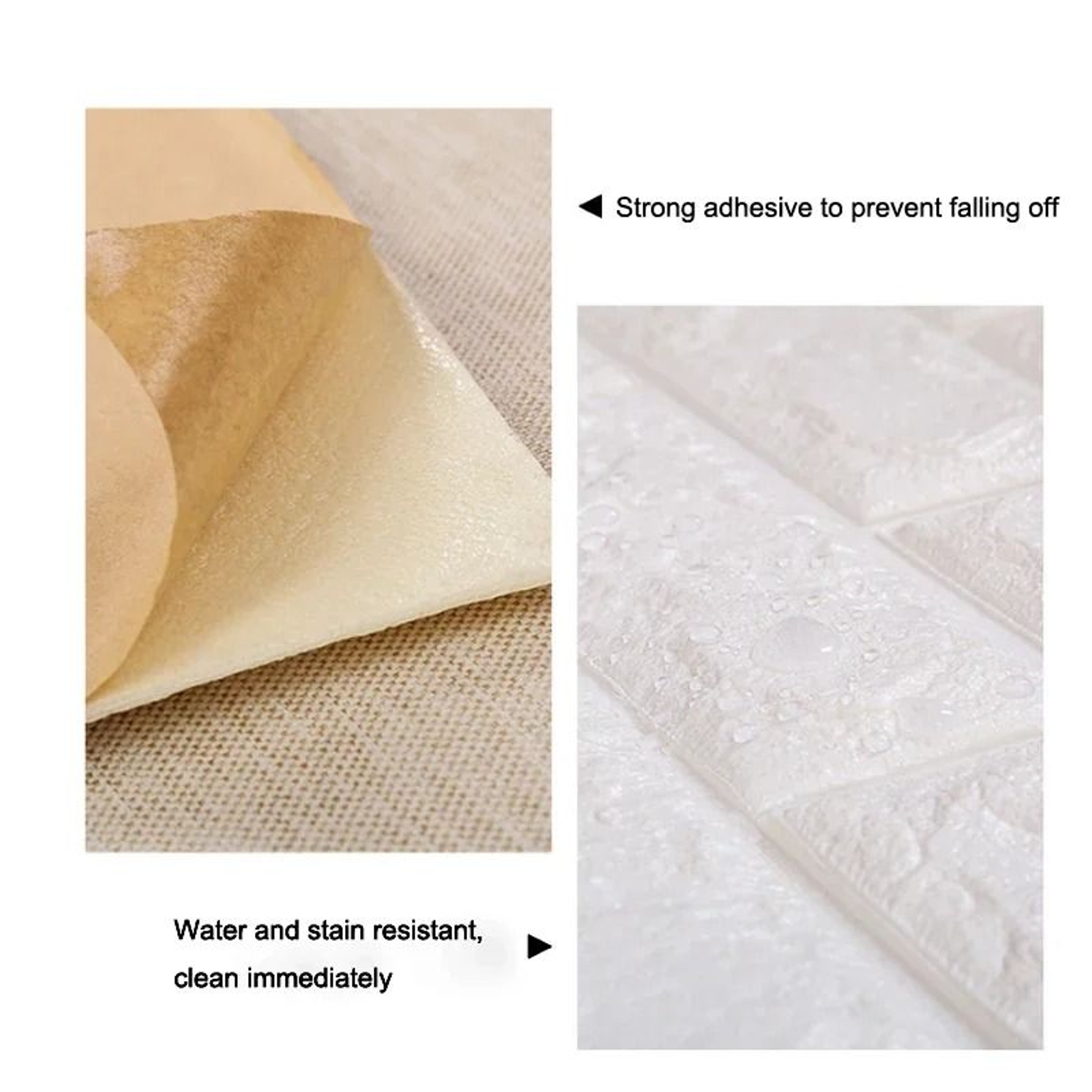 3D Continuous Faux Brick Waterproof SelfAdhesive Wallpaper Roll 3