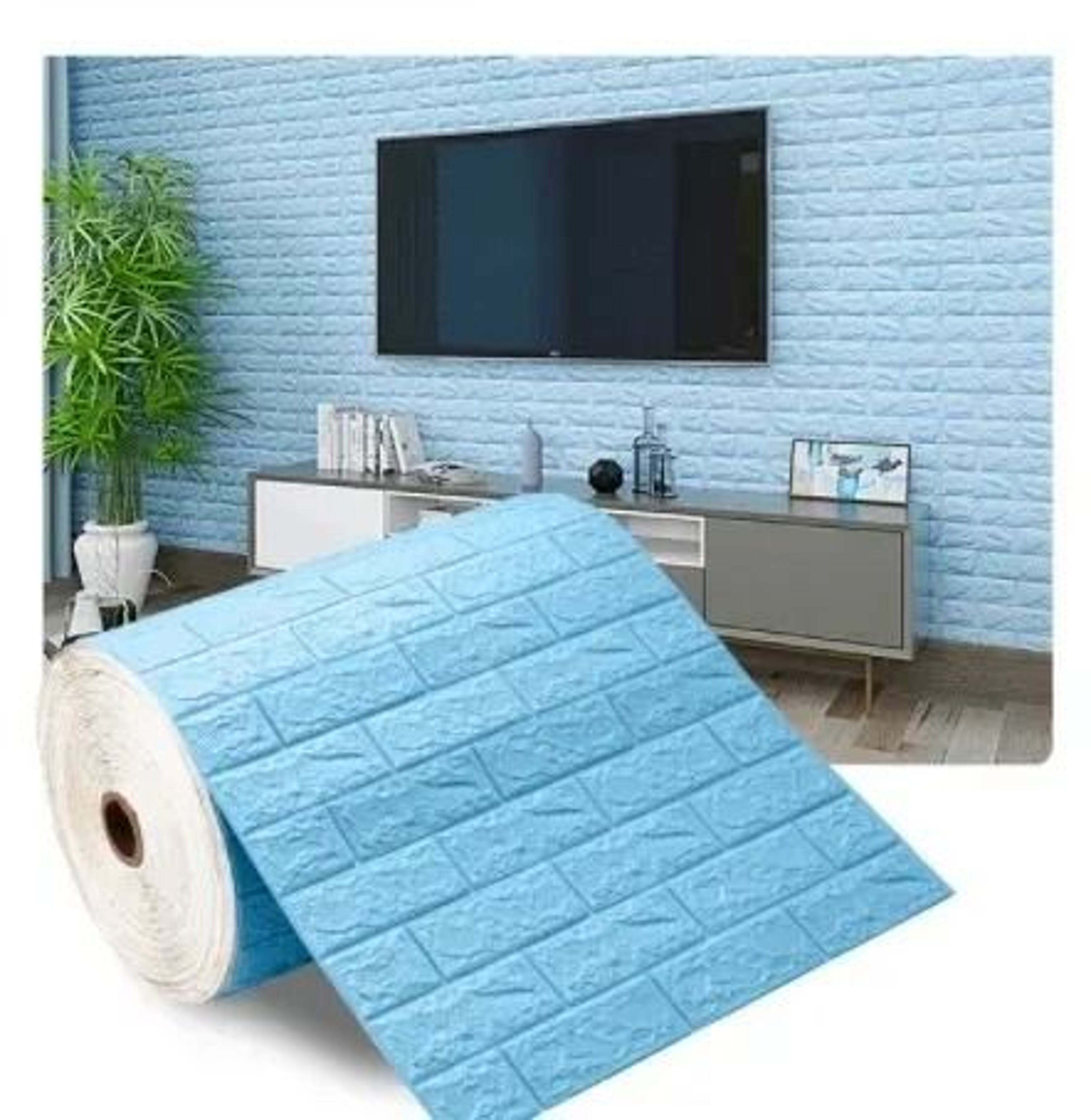 Retro 3D Faux Brick Waterproof SelfAdhesive Wall Sticker Roll 9