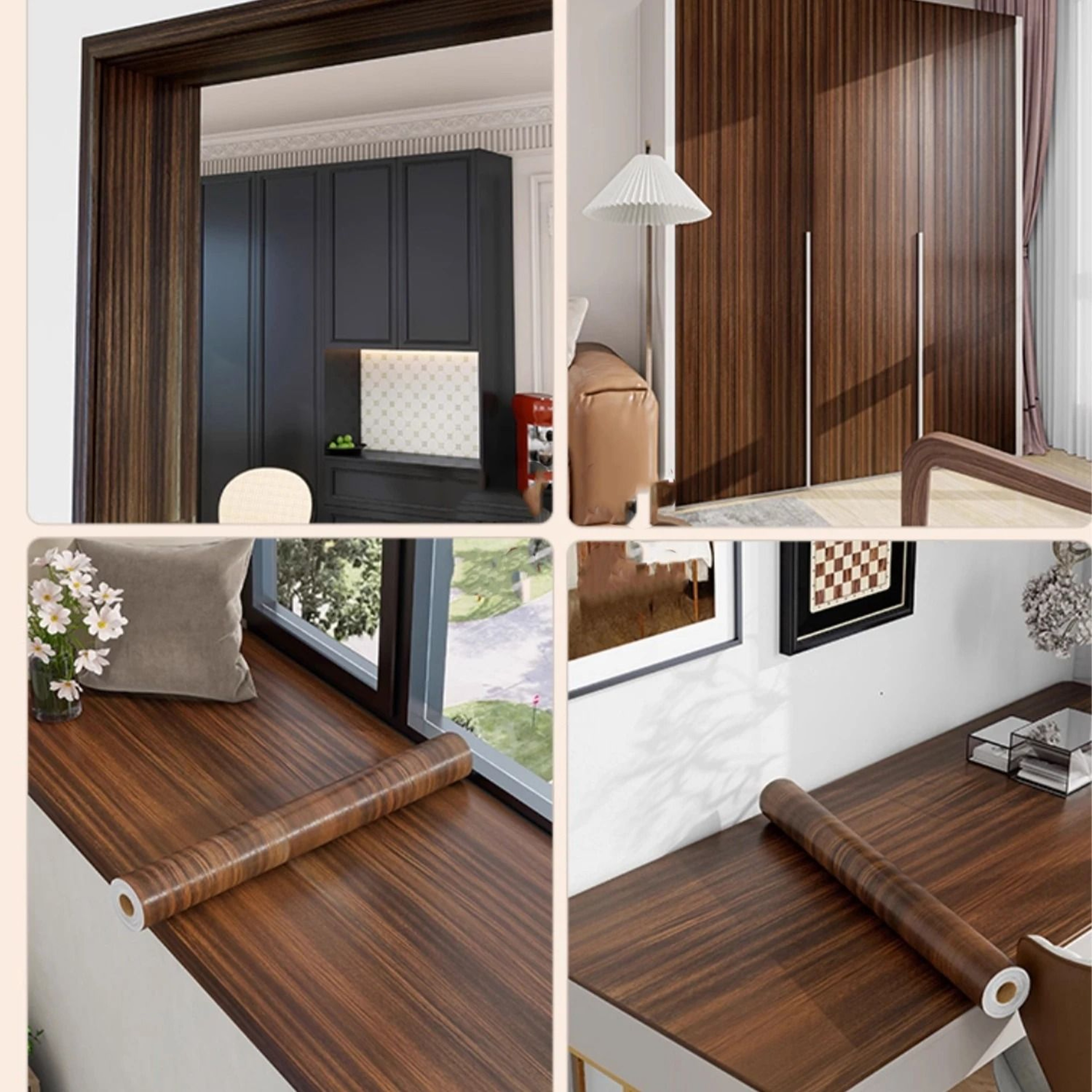 Wood Grain PVC Waterproof SelfAdhesive Furniture Vinyl Film 2