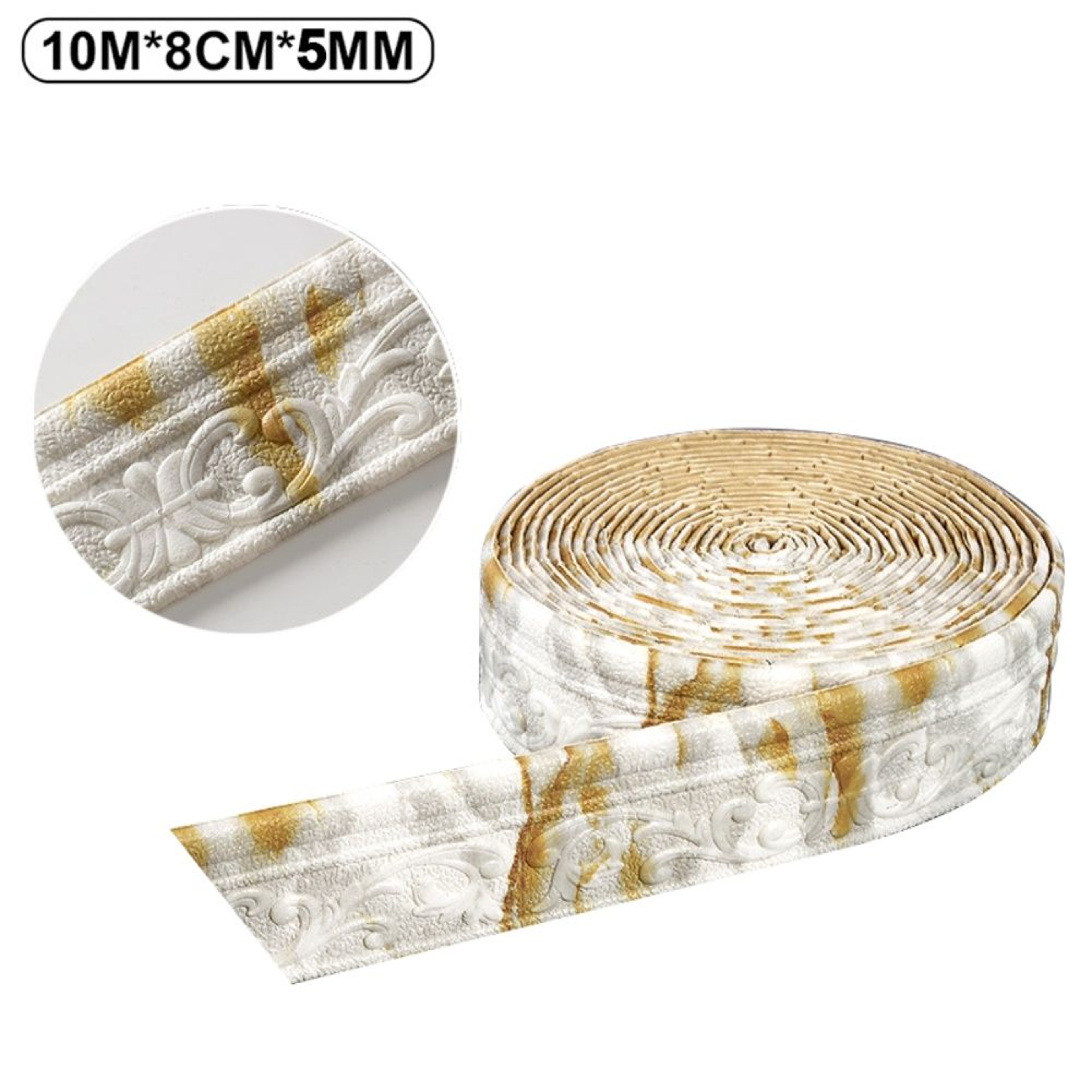 3D Sculpted Waterproof SelfAdhesive Baseboard Wall Trim Border 11
