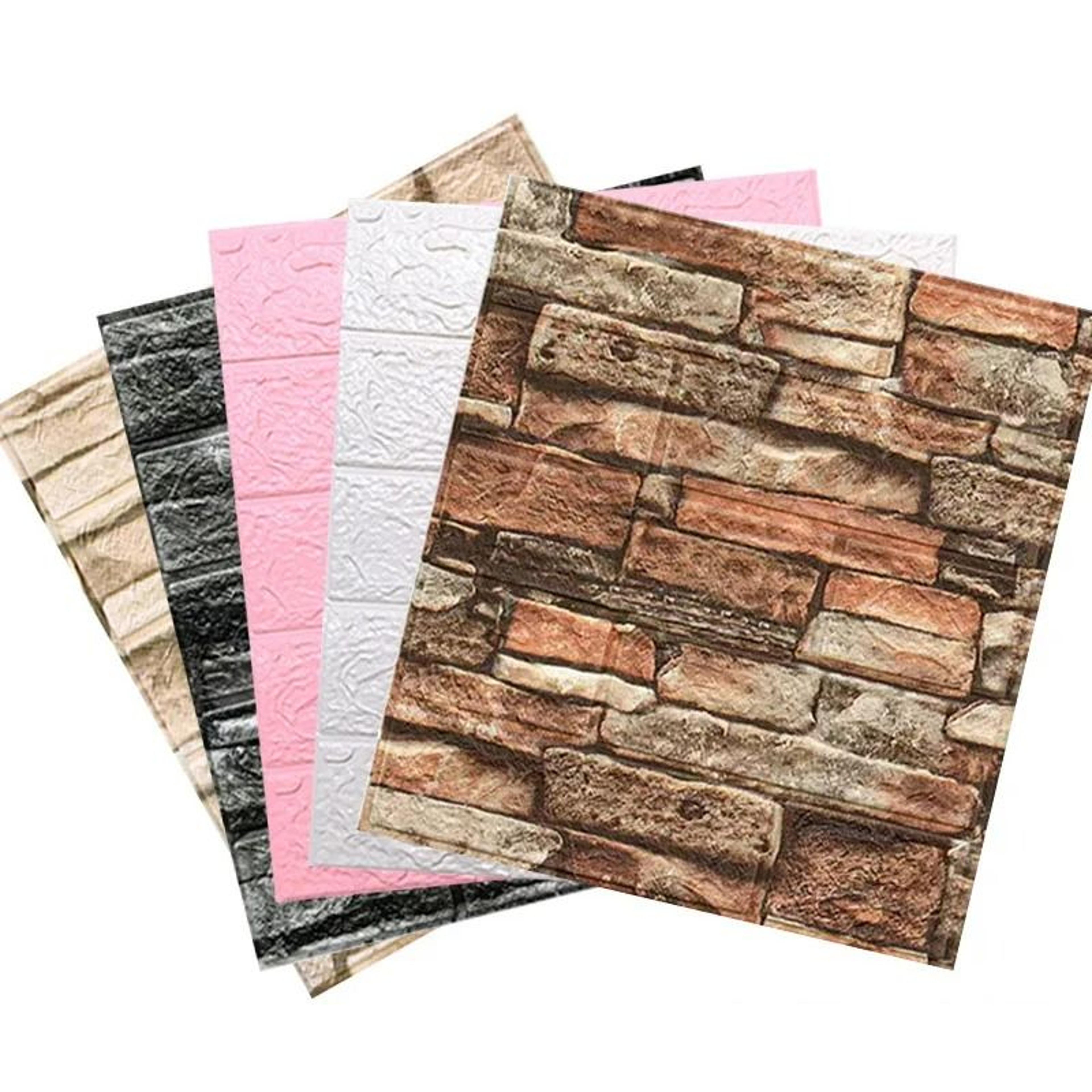 3D Sculpted Waterproof XPE Foam Wall Tile Sheets 10Pack 3