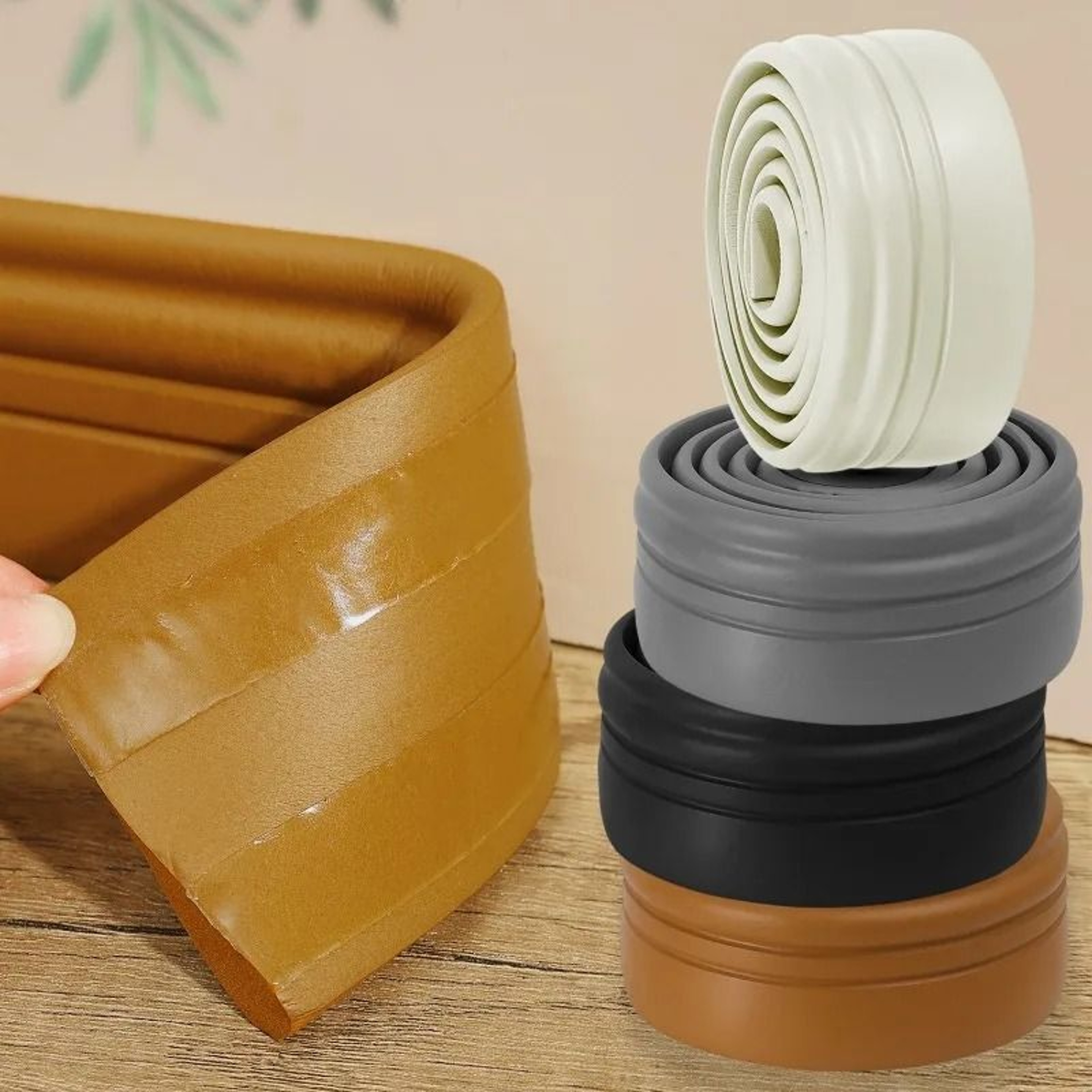 FlexiCore AntiCollision SelfAdhesive Foam Baseboard  Corner Trim 0