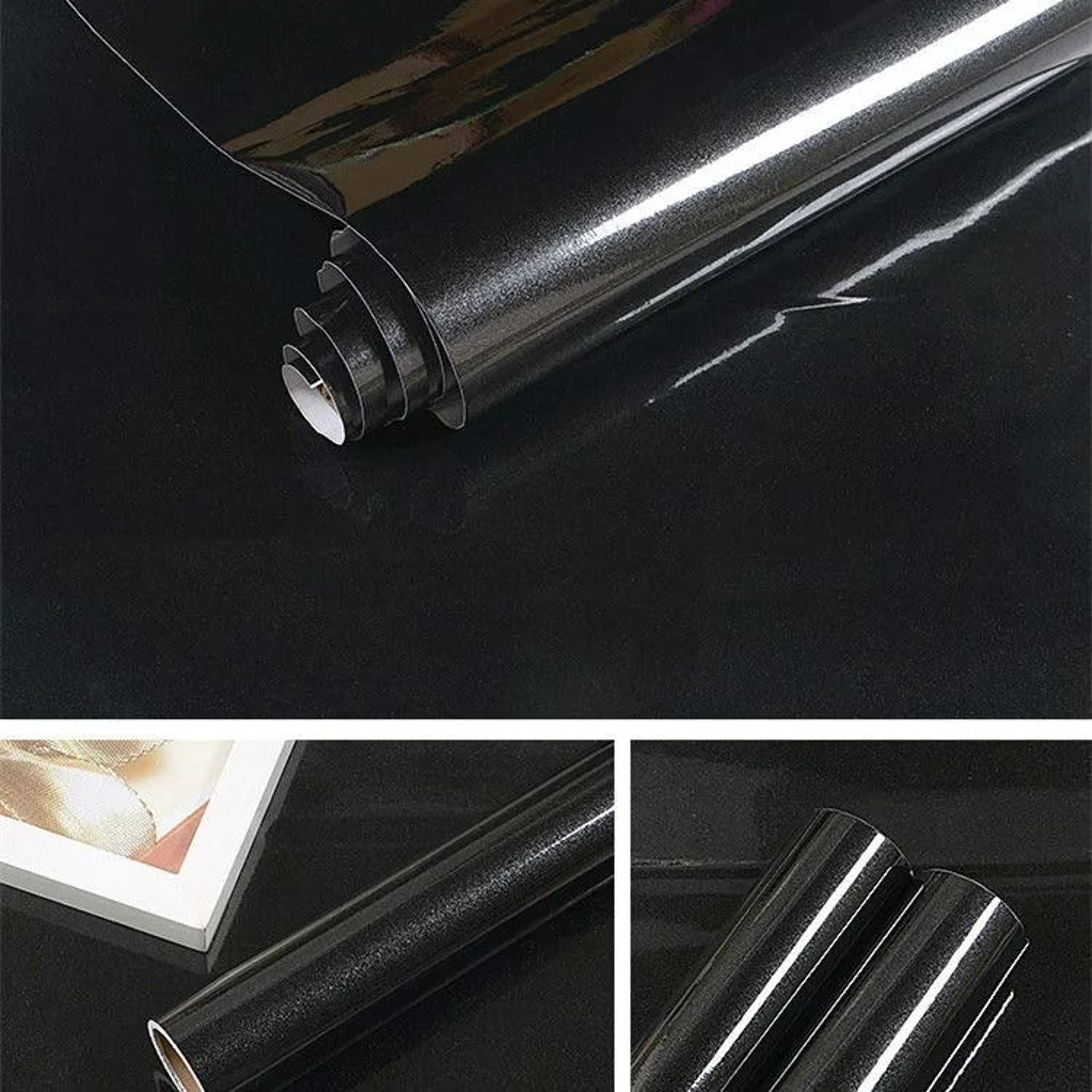 Modern Matte Black PVC SelfAdhesive Decorative Vinyl Film 14