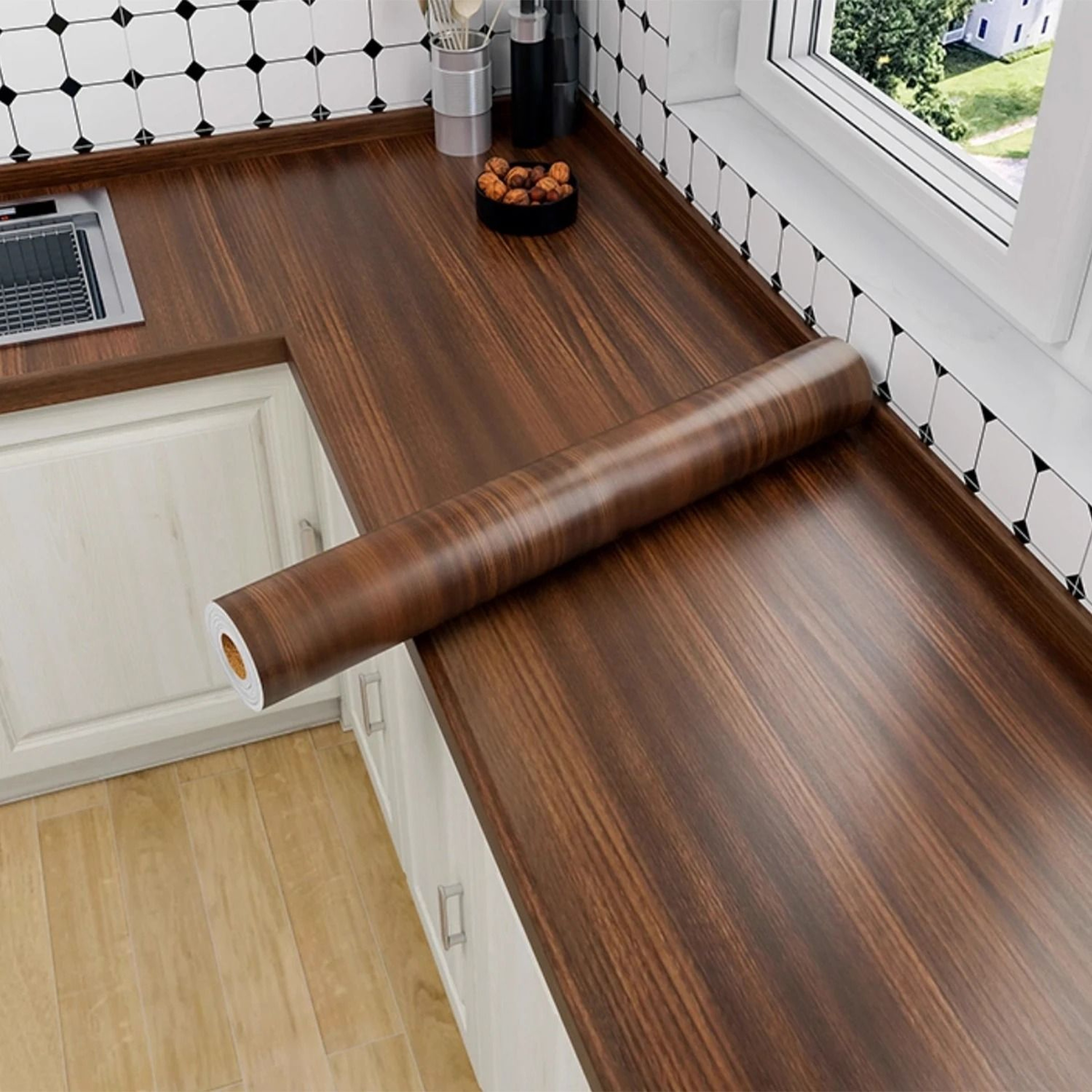 Waterproof Wood Grain SelfAdhesive Furniture Renovation Film 13