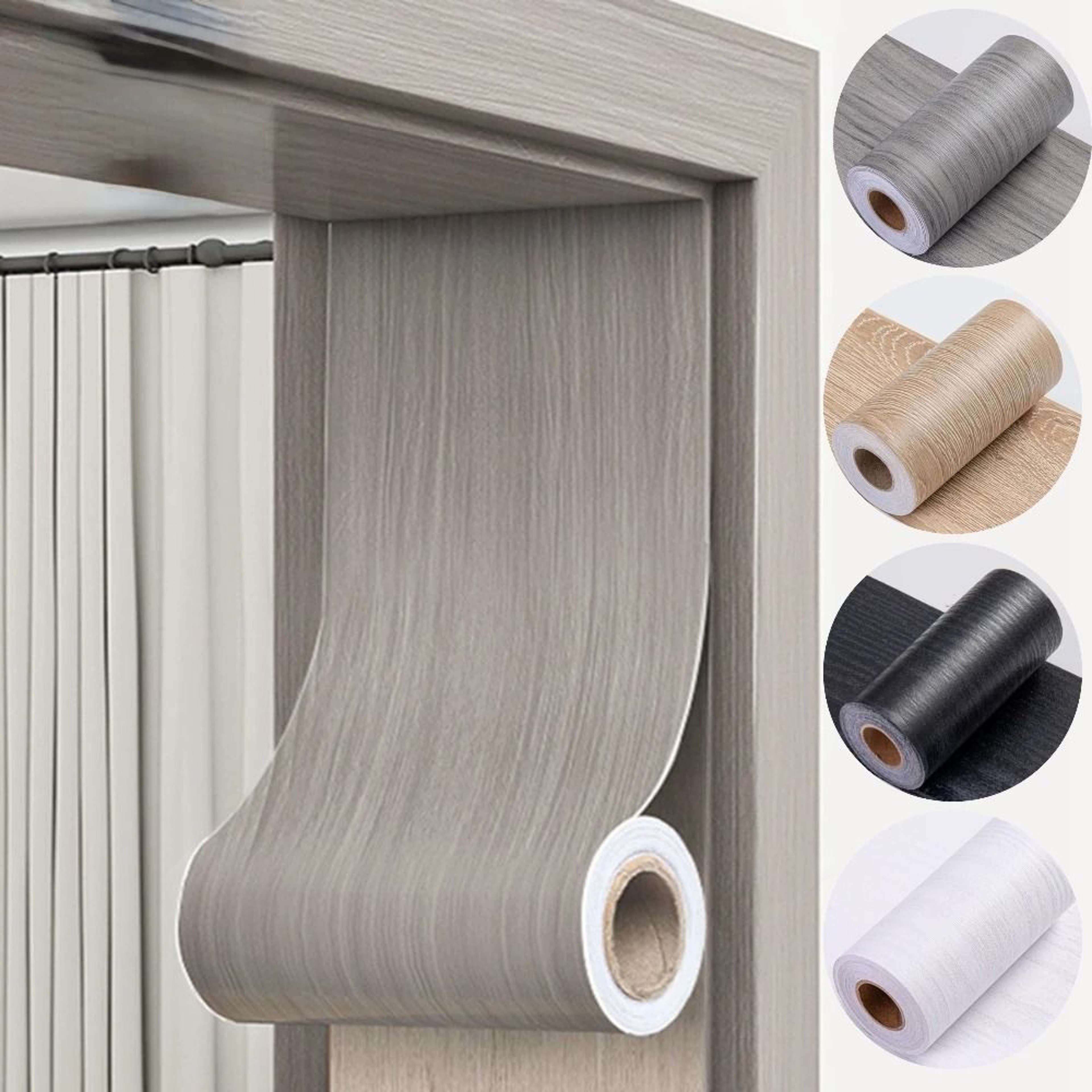 SelfAdhesive Wood Grain Decorative Border  Door Frame Trim Roll 0