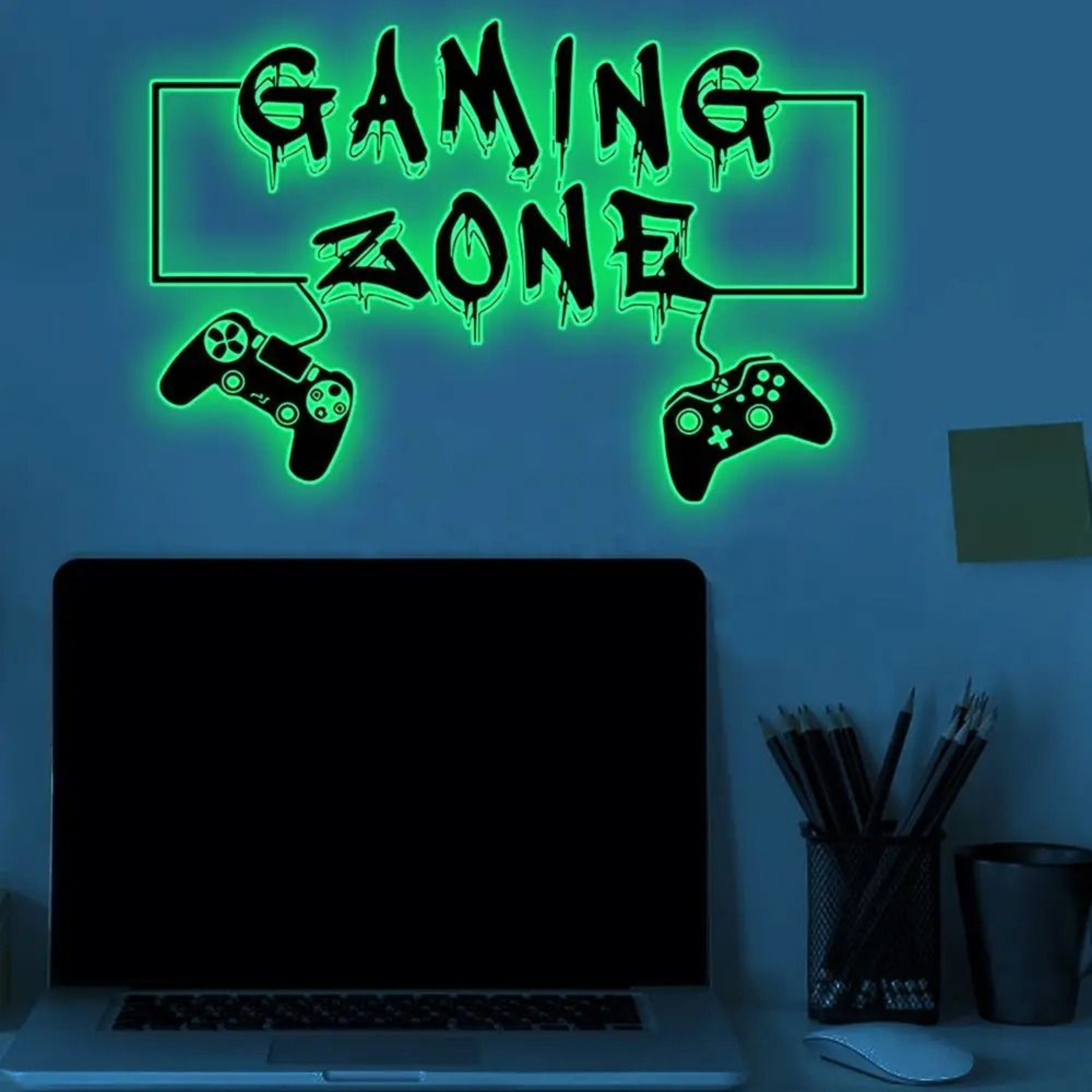 Creative Luminous GlowInTheDark Game Controller Wall Sticker 0