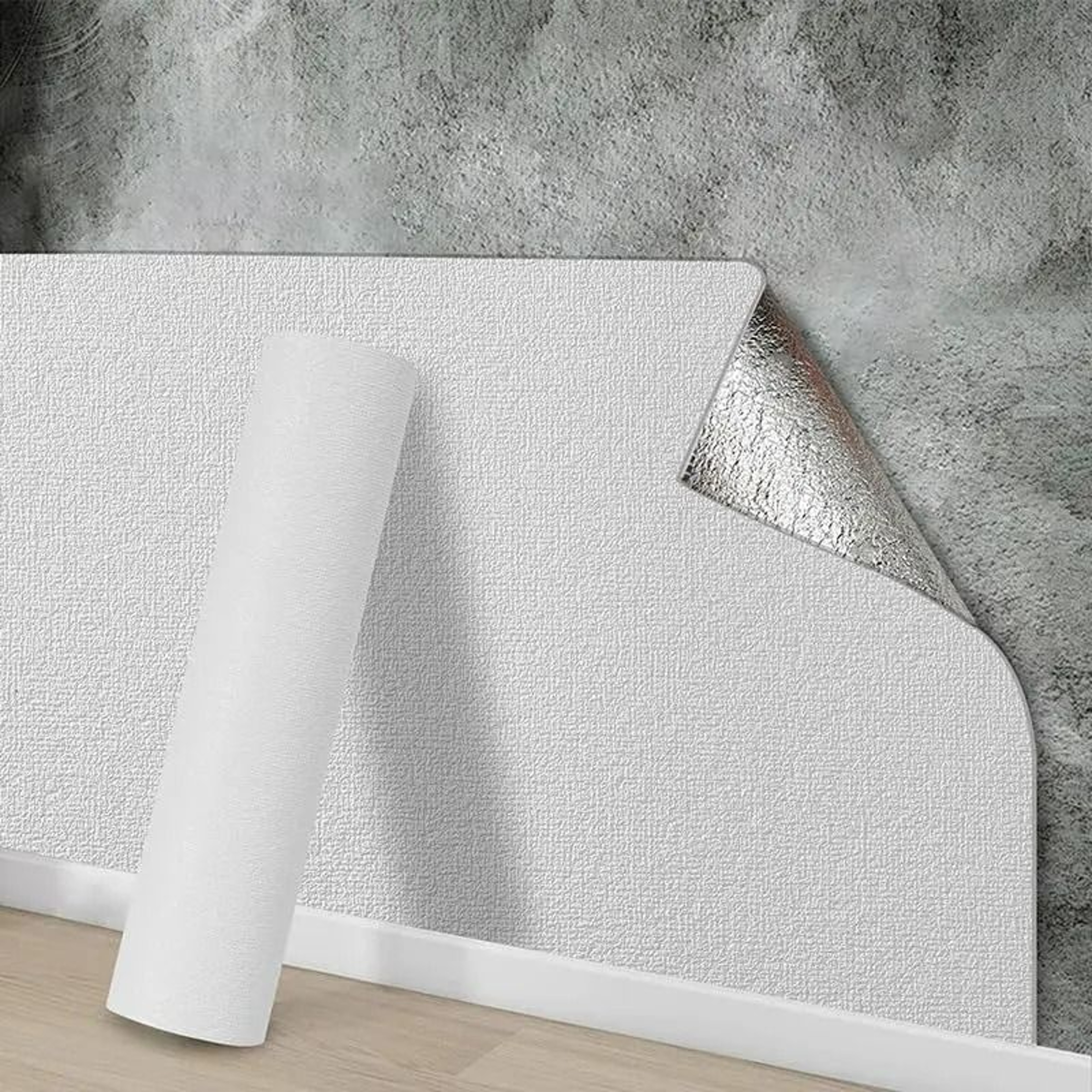3D Linen Textured Thickened SelfAdhesive Waterproof Wallpaper Roll 0