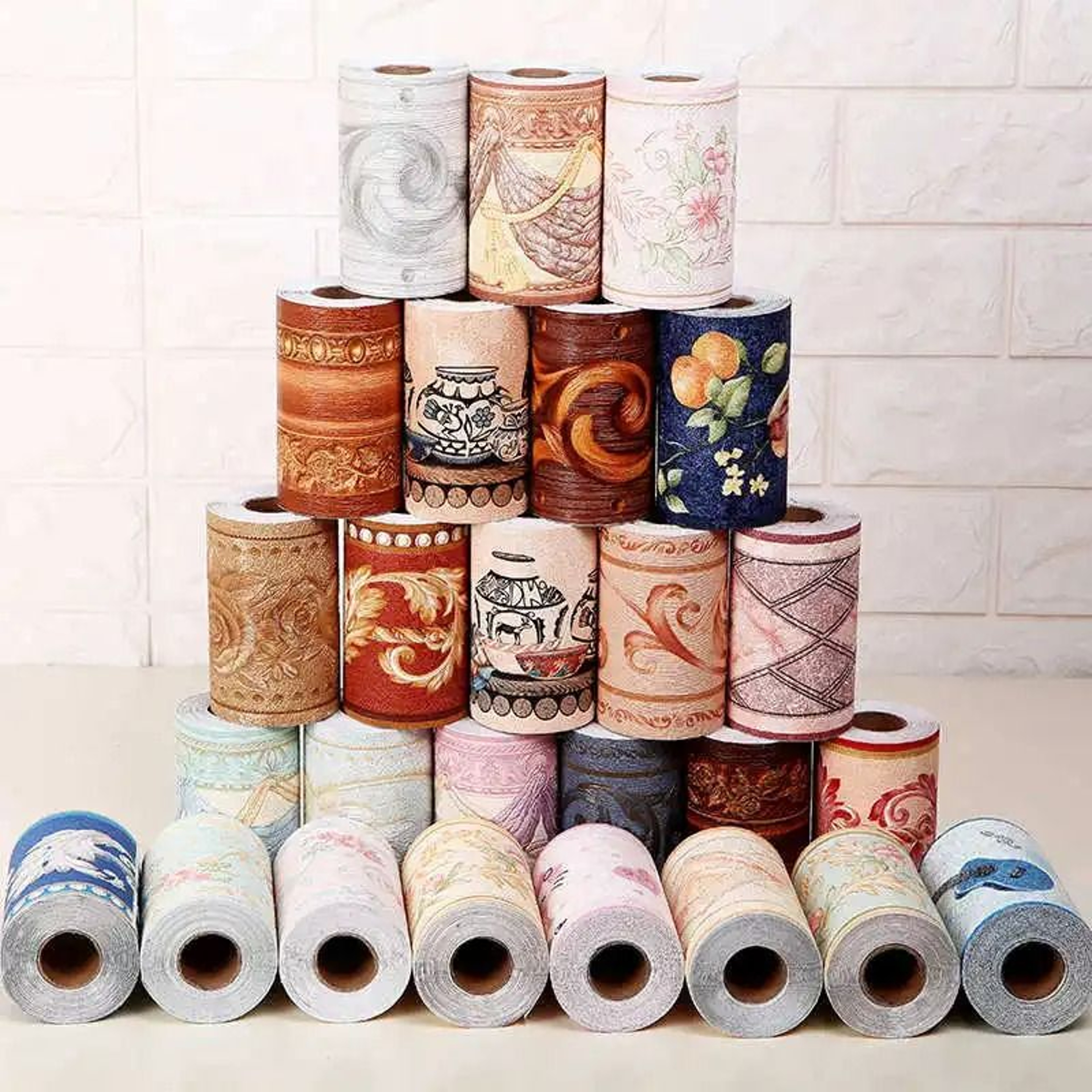 Waterproof PVC SelfAdhesive Wall Waistline  Baseboard Border Roll 0