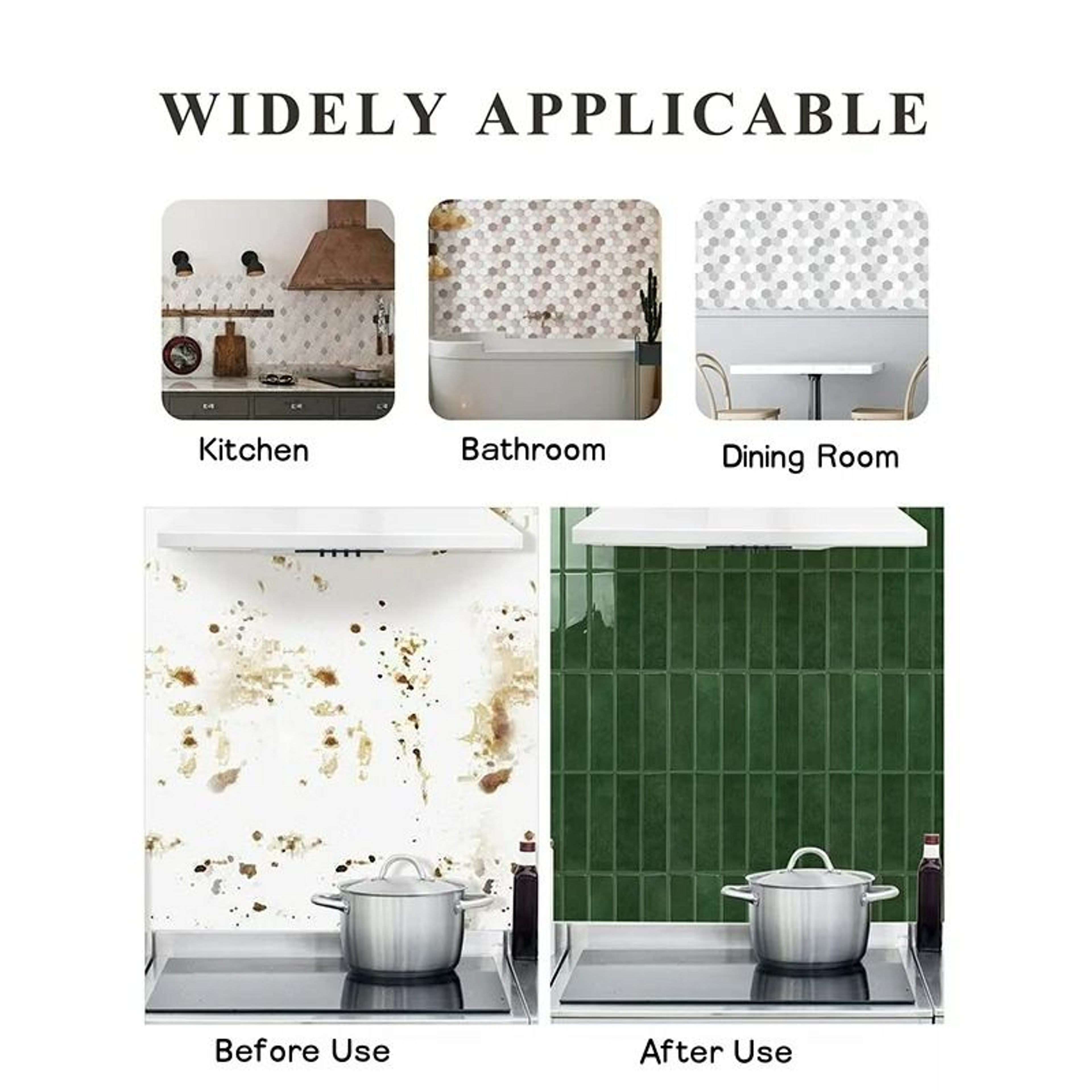3D SelfAdhesive Waterproof PVC Tile Wall Sticker 4