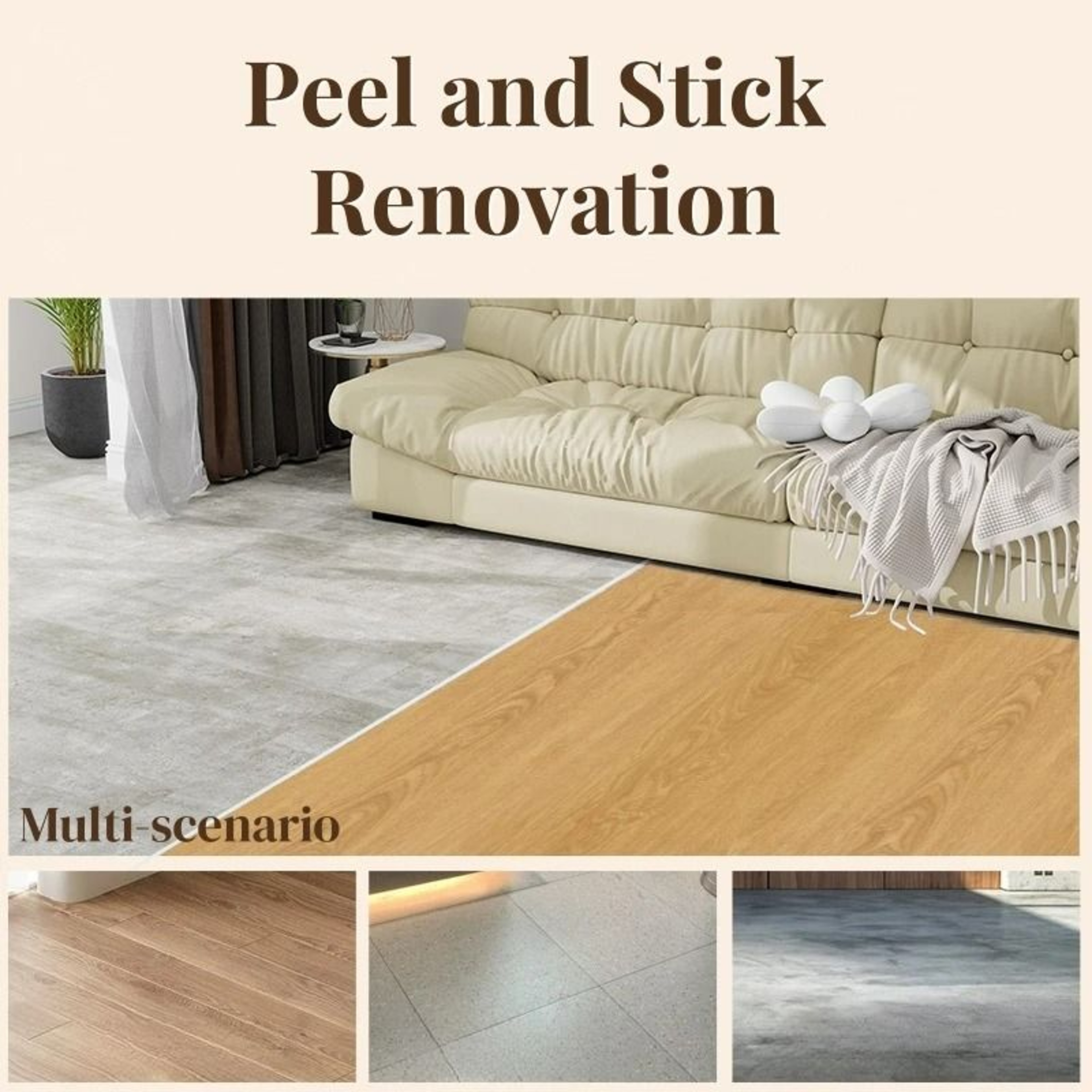 Imitation Wood Grain Thickened SelfAdhesive Floor  Wall Wallpaper 2
