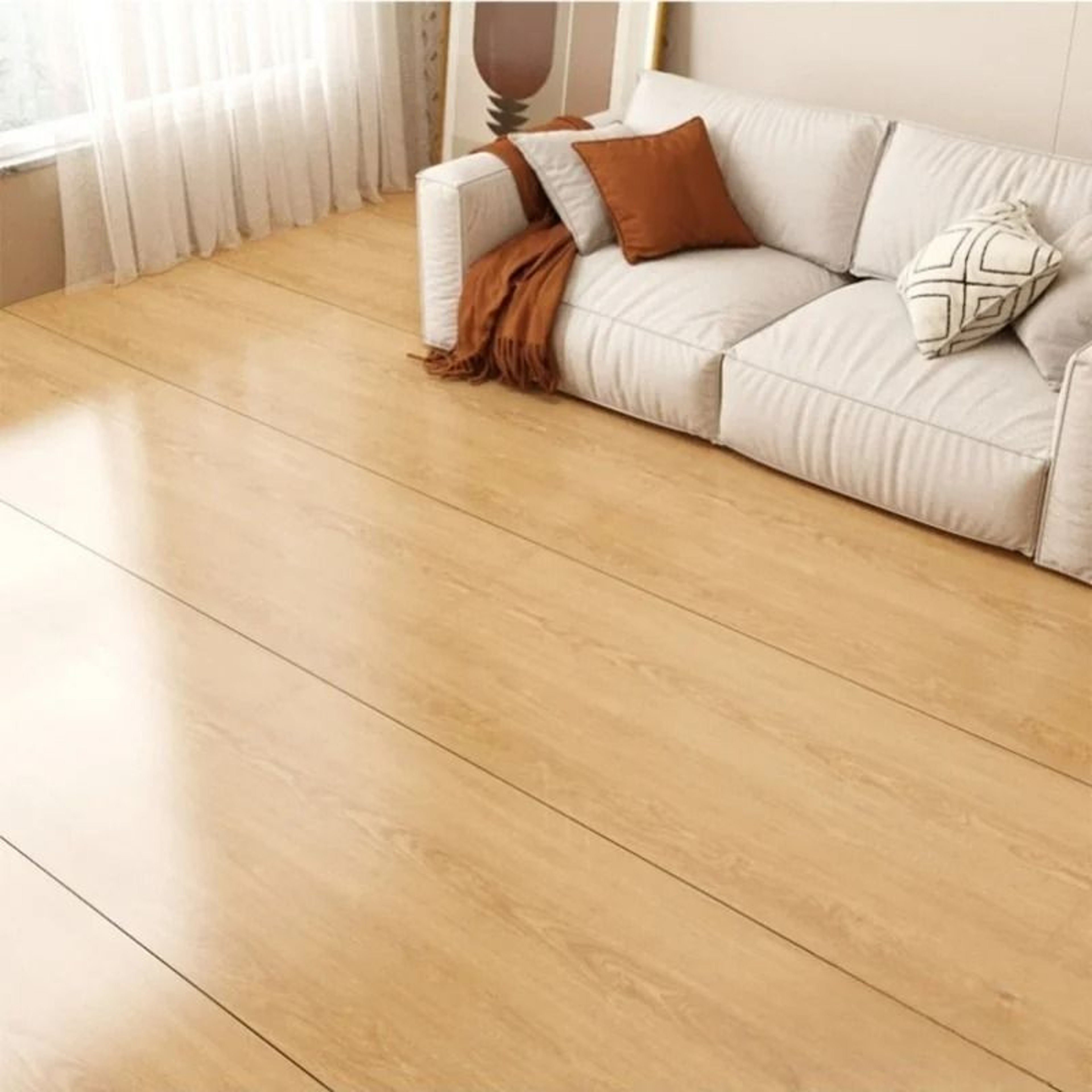 Imitation Wood Grain Thickened SelfAdhesive Floor  Wall Wallpaper 0