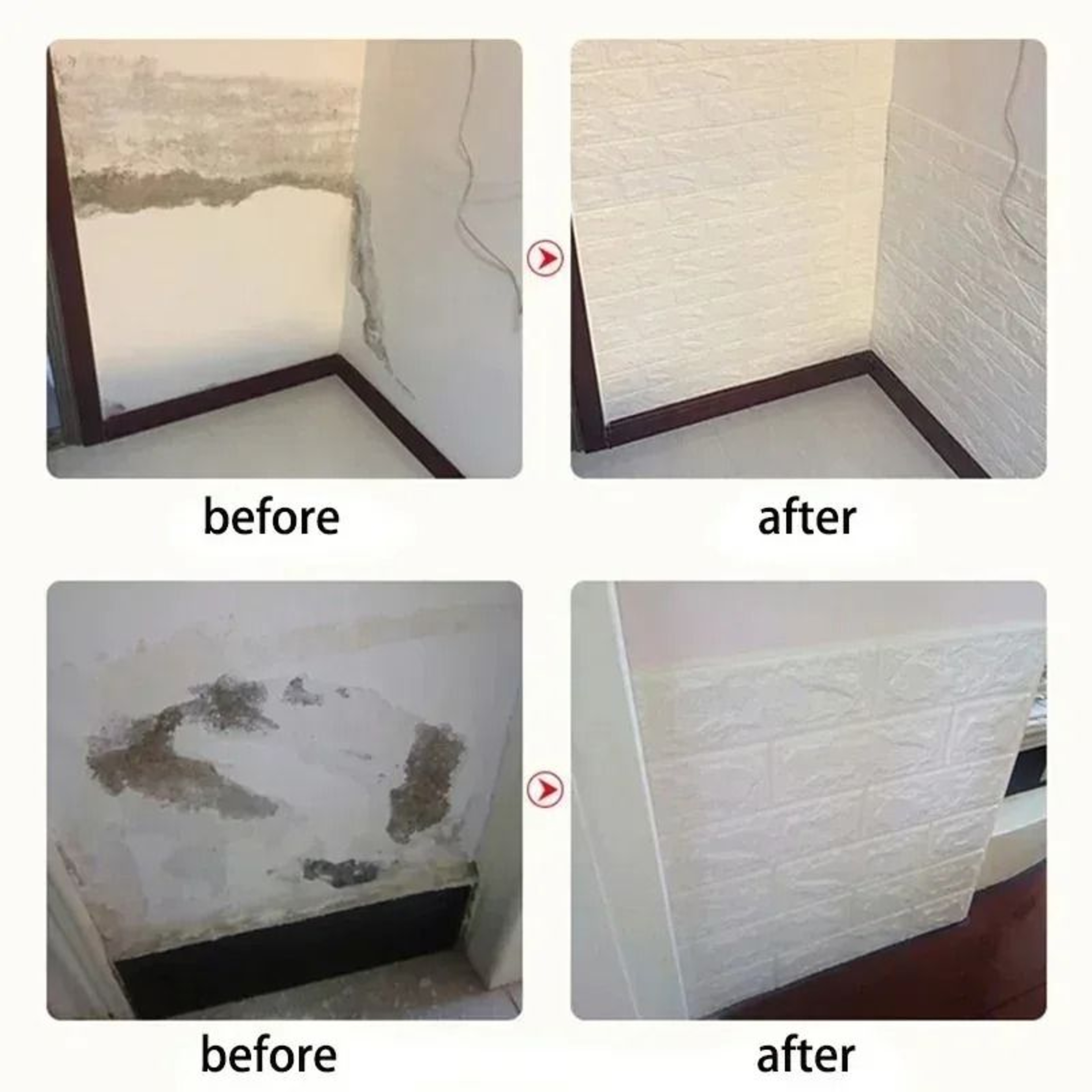 Antique 3D Foam Brick SelfAdhesive Waterproof Wallpaper Roll 2