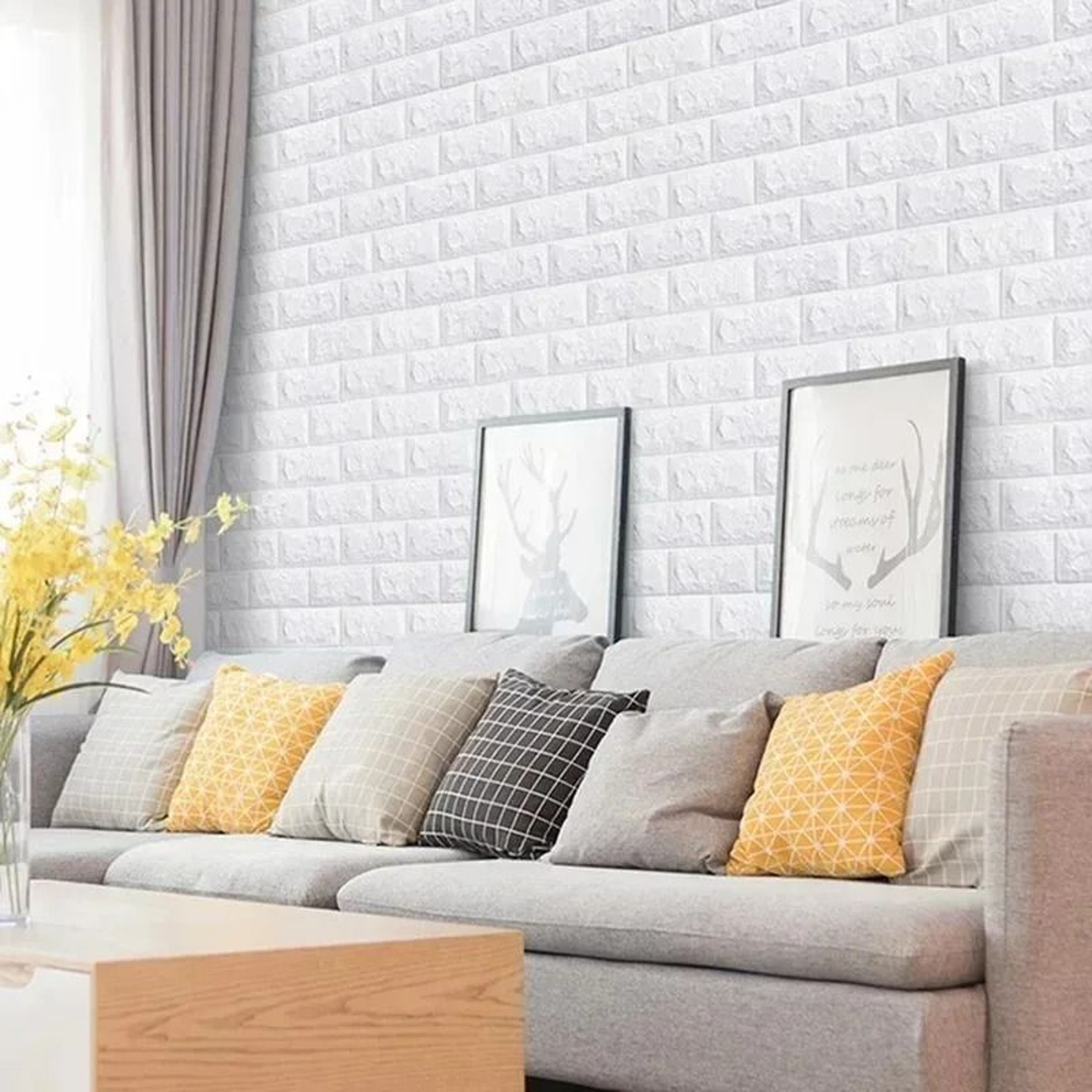 Antique 3D Foam Brick SelfAdhesive Waterproof Wallpaper Roll 3