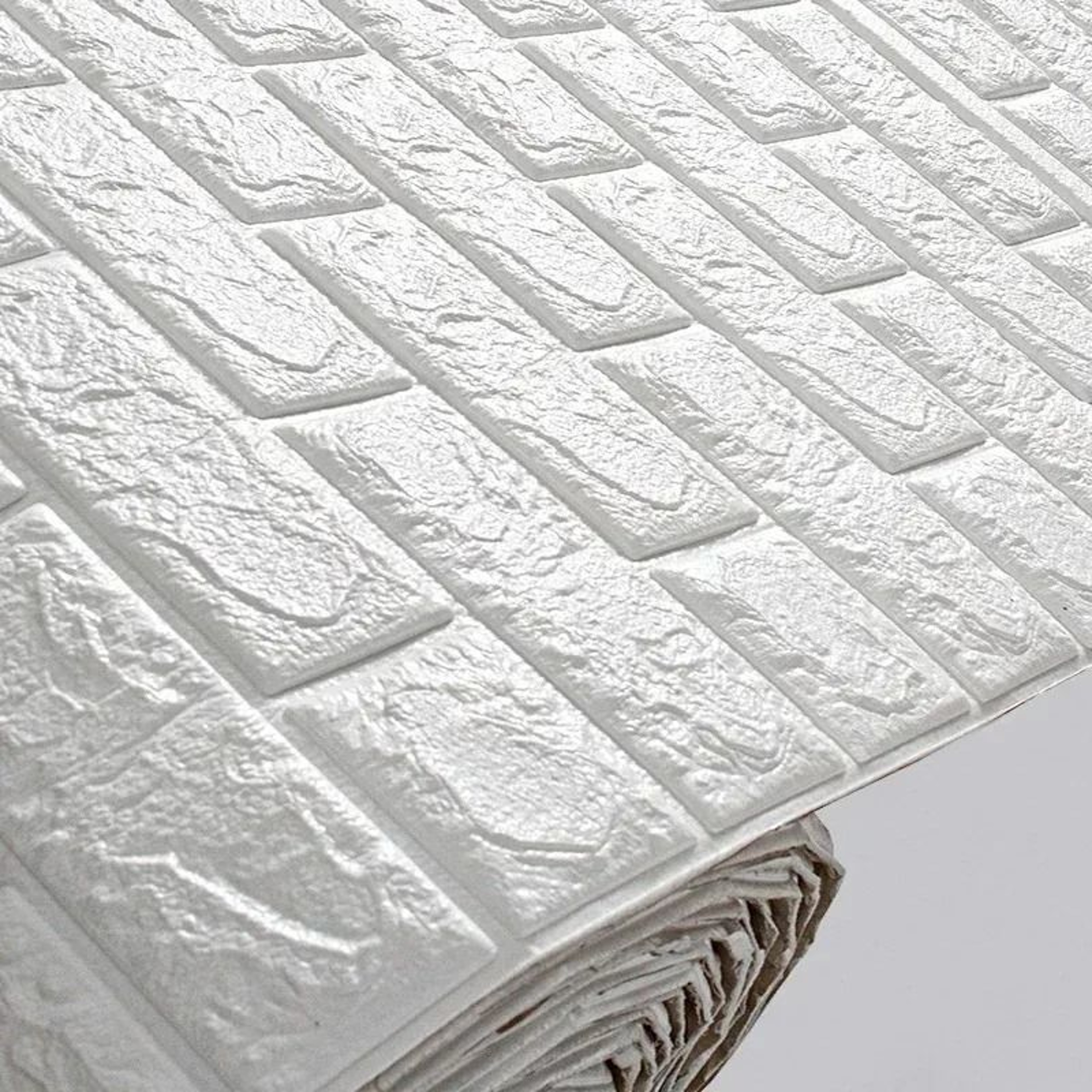 Antique 3D Foam Brick SelfAdhesive Waterproof Wallpaper Roll 0