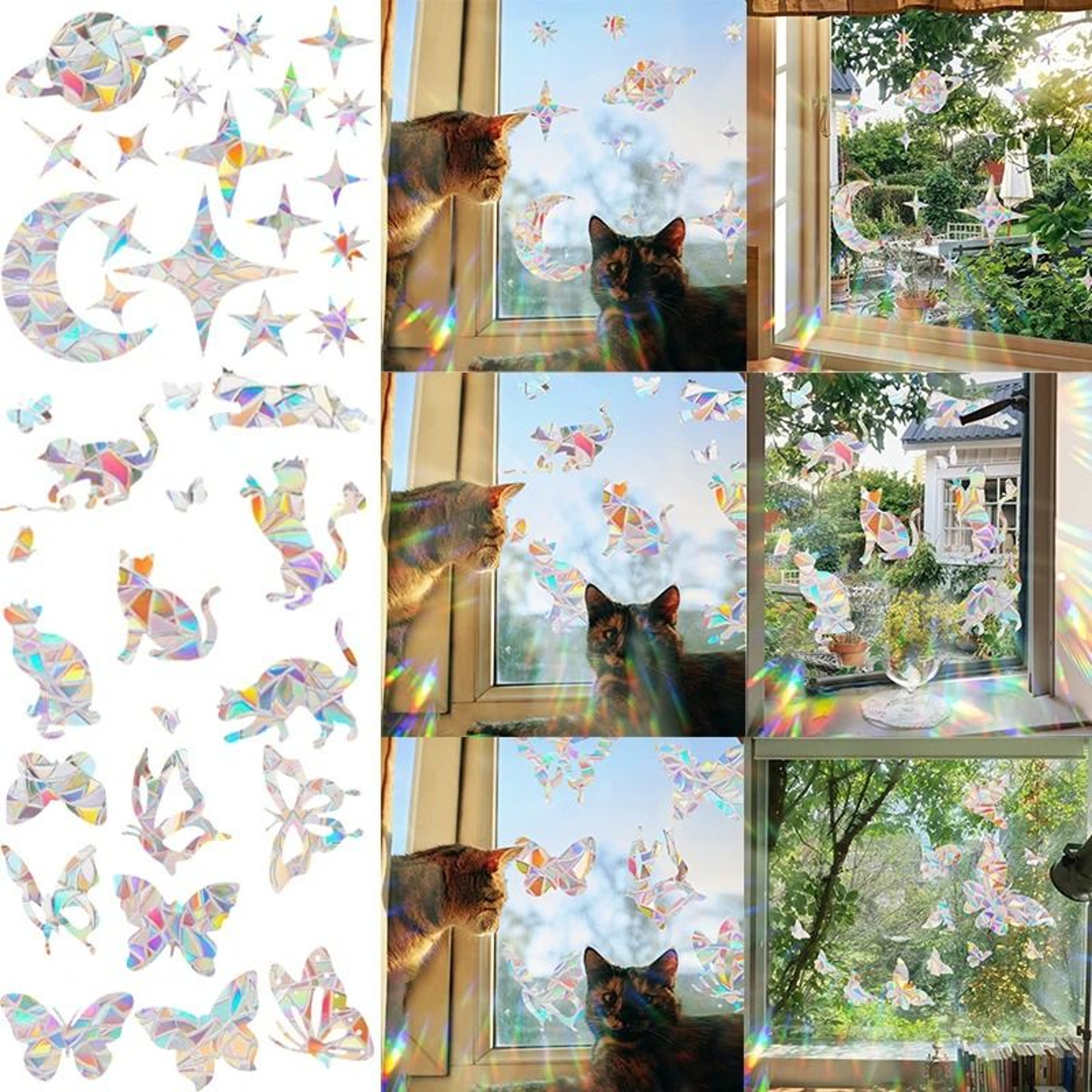 Rainbow Maker Suncatcher Electrostatic Window Prism Sticker Set 0