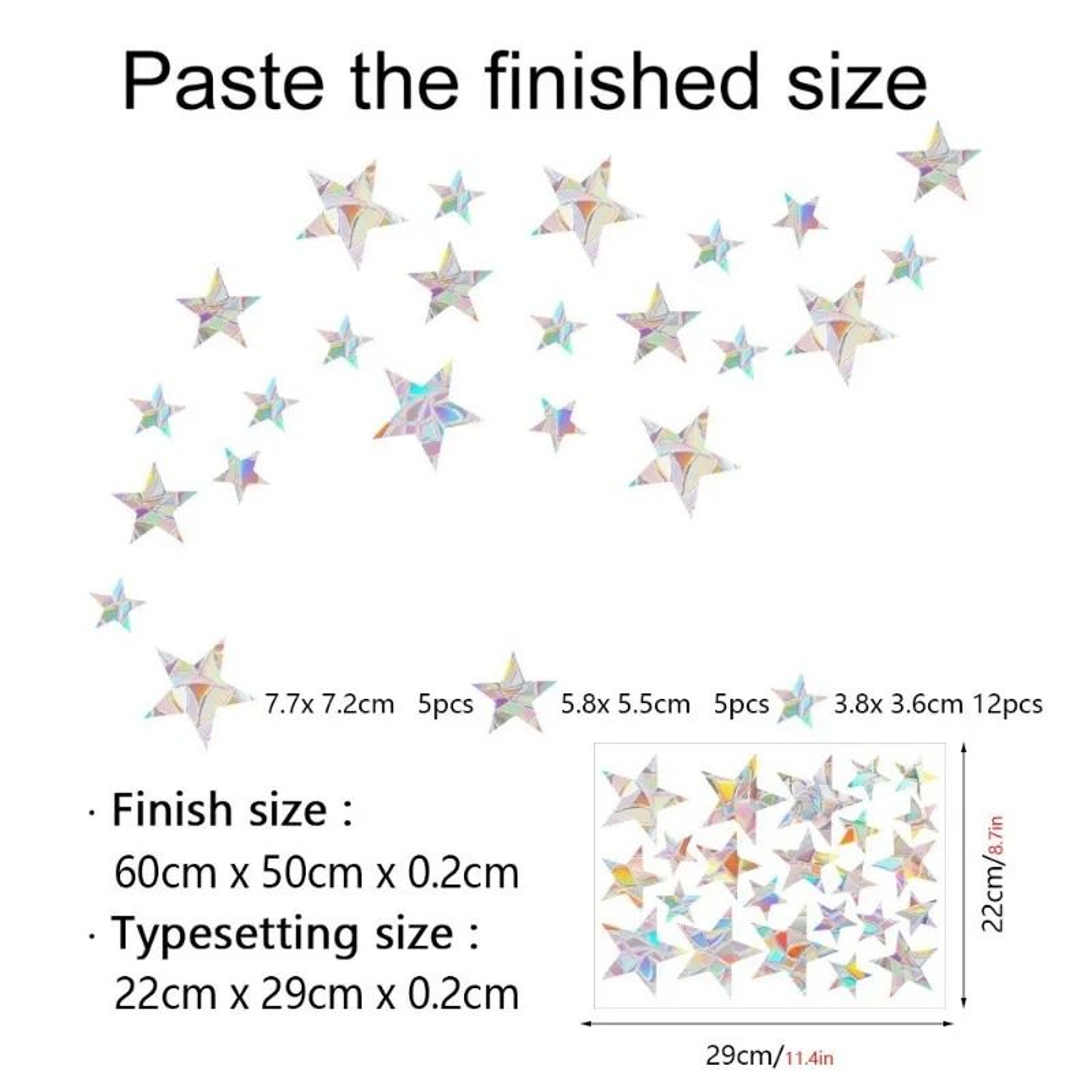 Rainbow Maker Suncatcher Electrostatic Window Prism Sticker Set 19