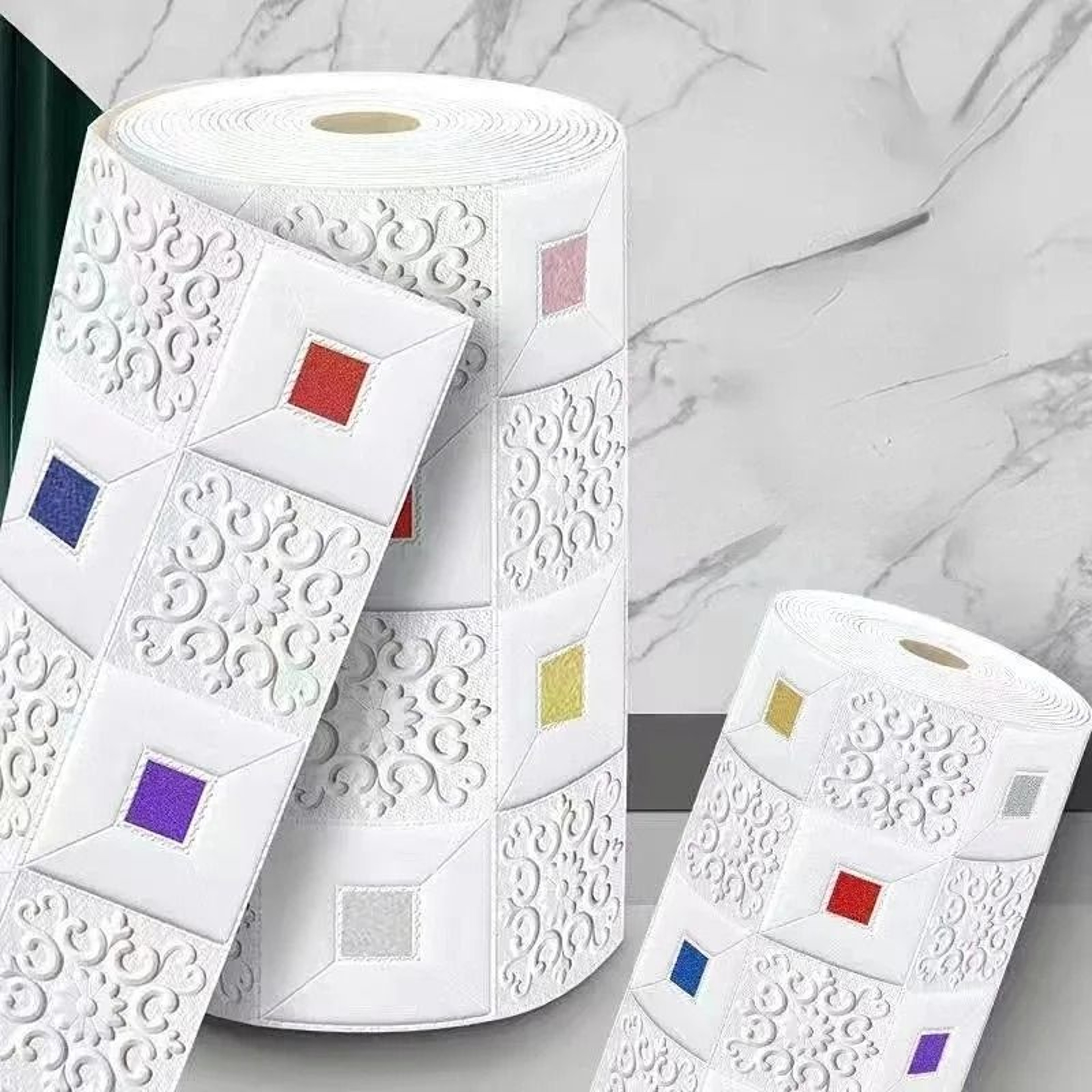 Waterproof 3D Stereo Roof  Ceiling SelfAdhesive Wallpaper Roll 7