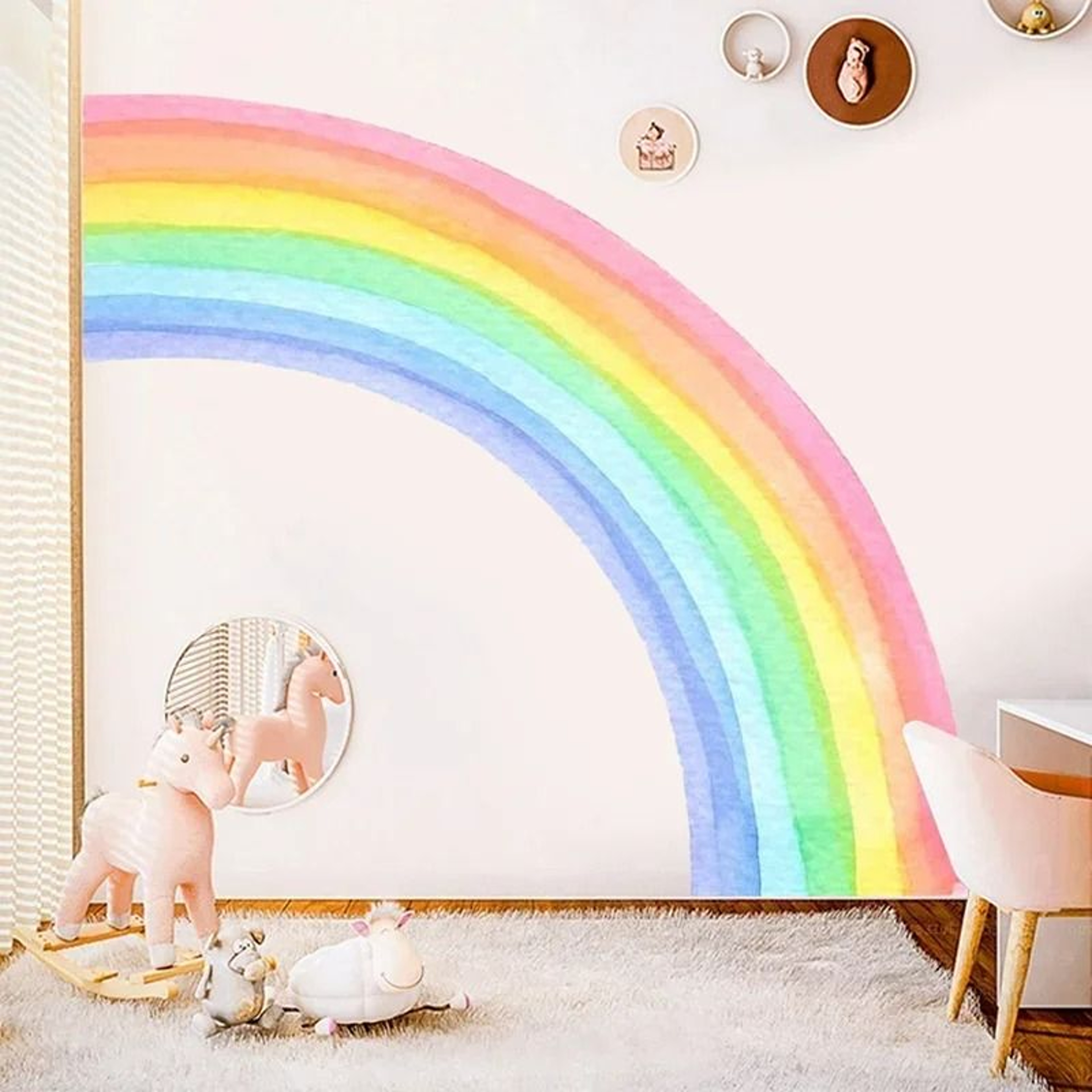 Rainbow SelfAdhesive PVC Wall Sticker Set 3