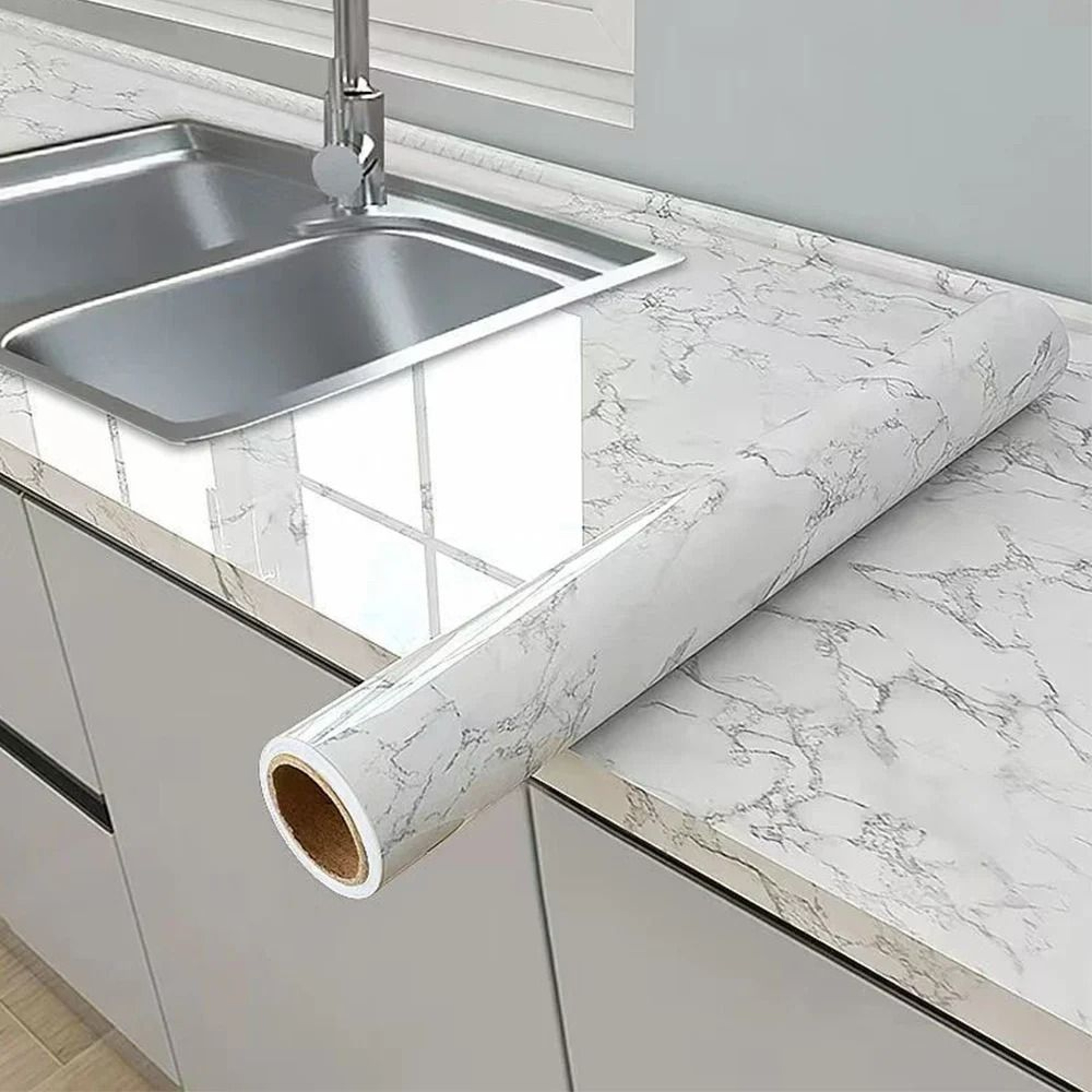 Marble SelfAdhesive PET Foil Wallpaper  Cabinet Film 1