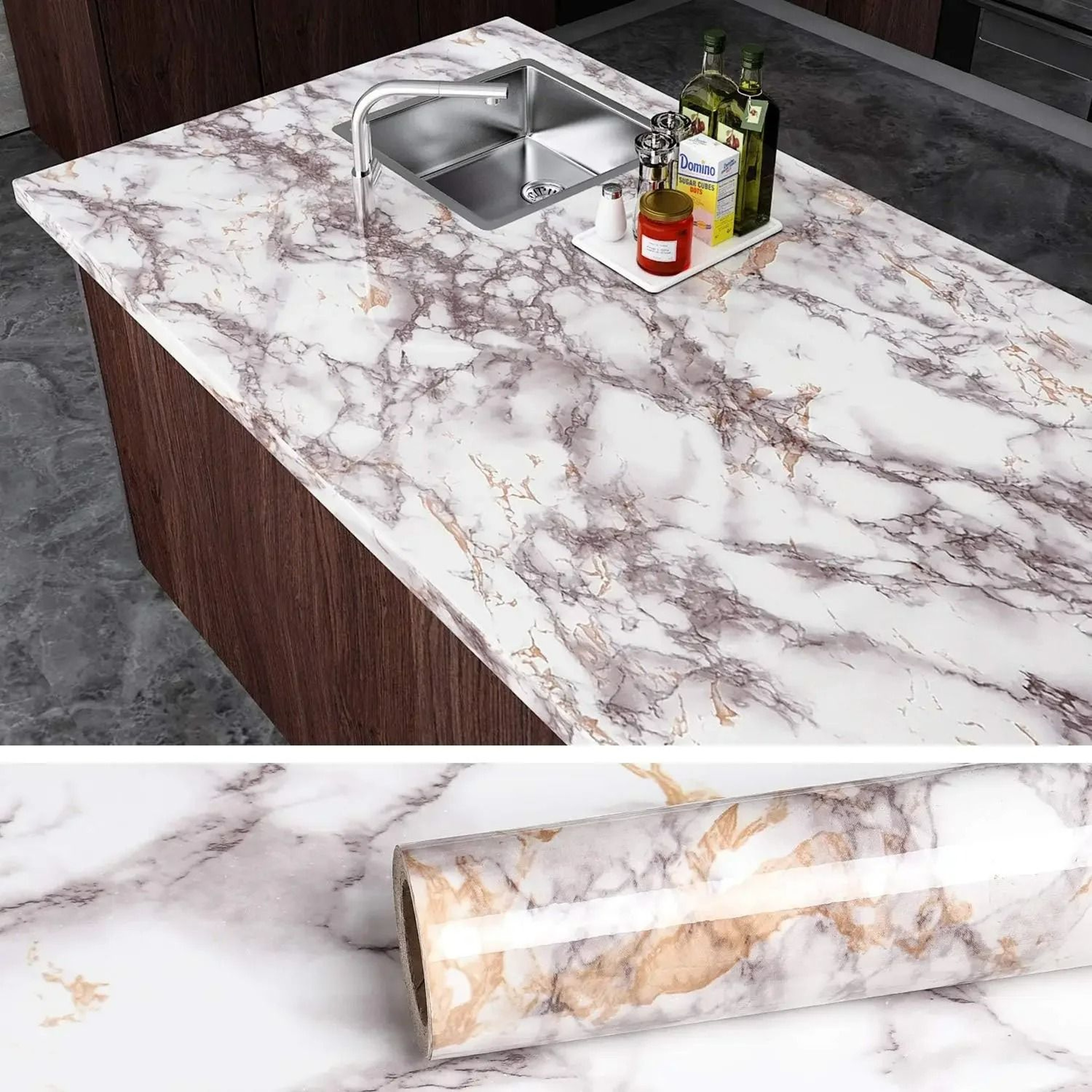 Marble SelfAdhesive PET Foil Wallpaper  Cabinet Film 8