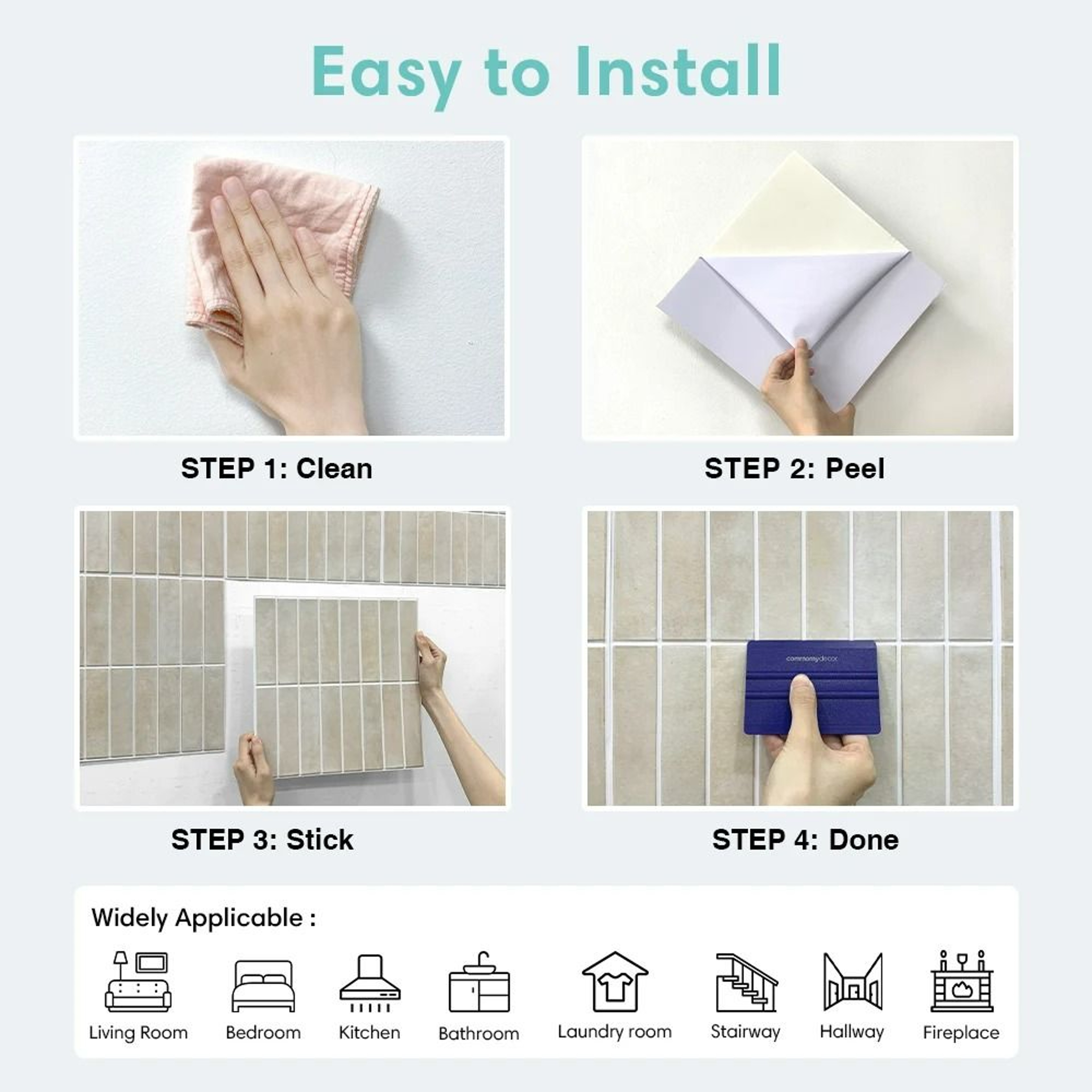 3D Waterproof Modular Tile SelfAdhesive Wall Panels 5
