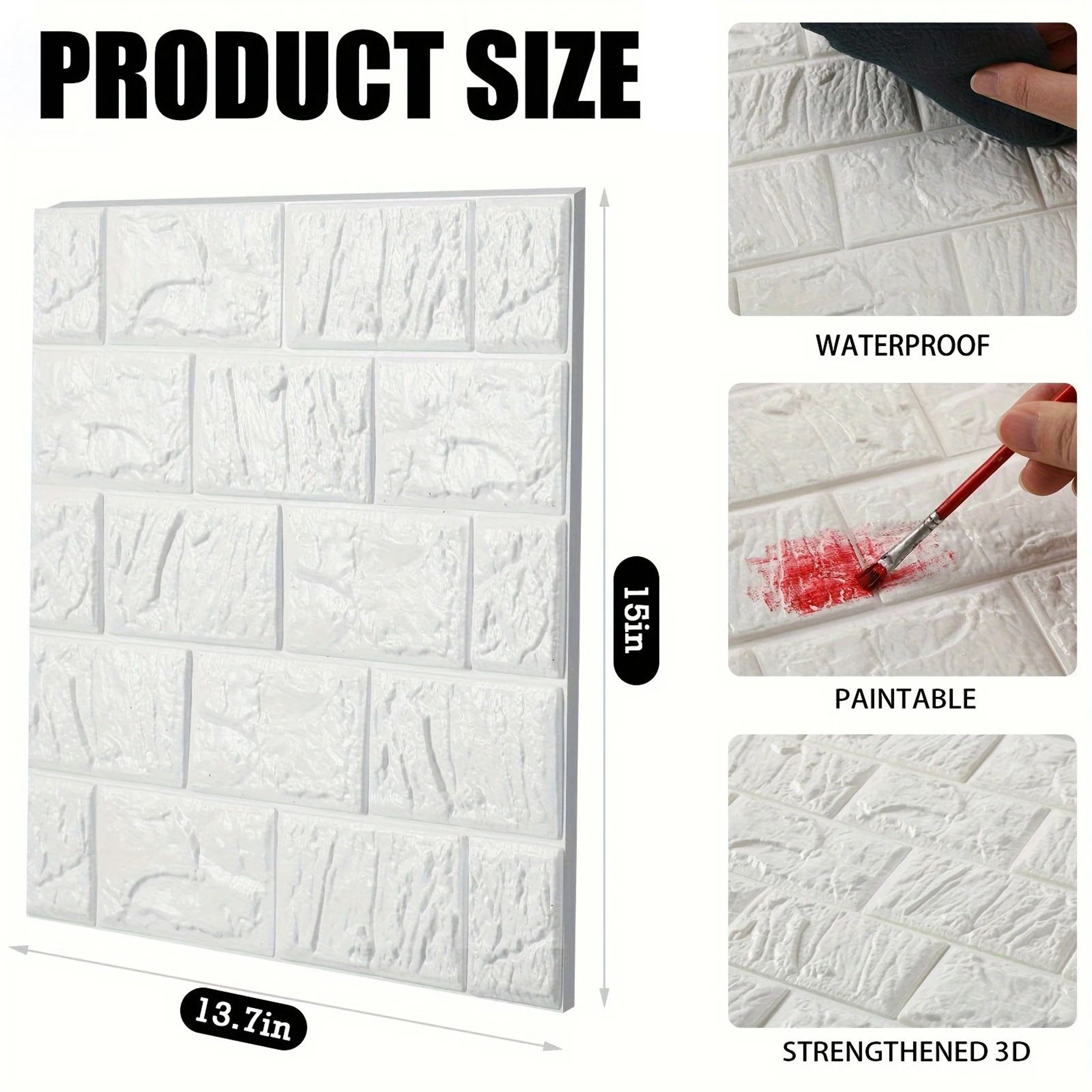 3D Faux Brick SelfAdhesive Wall Panels 4
