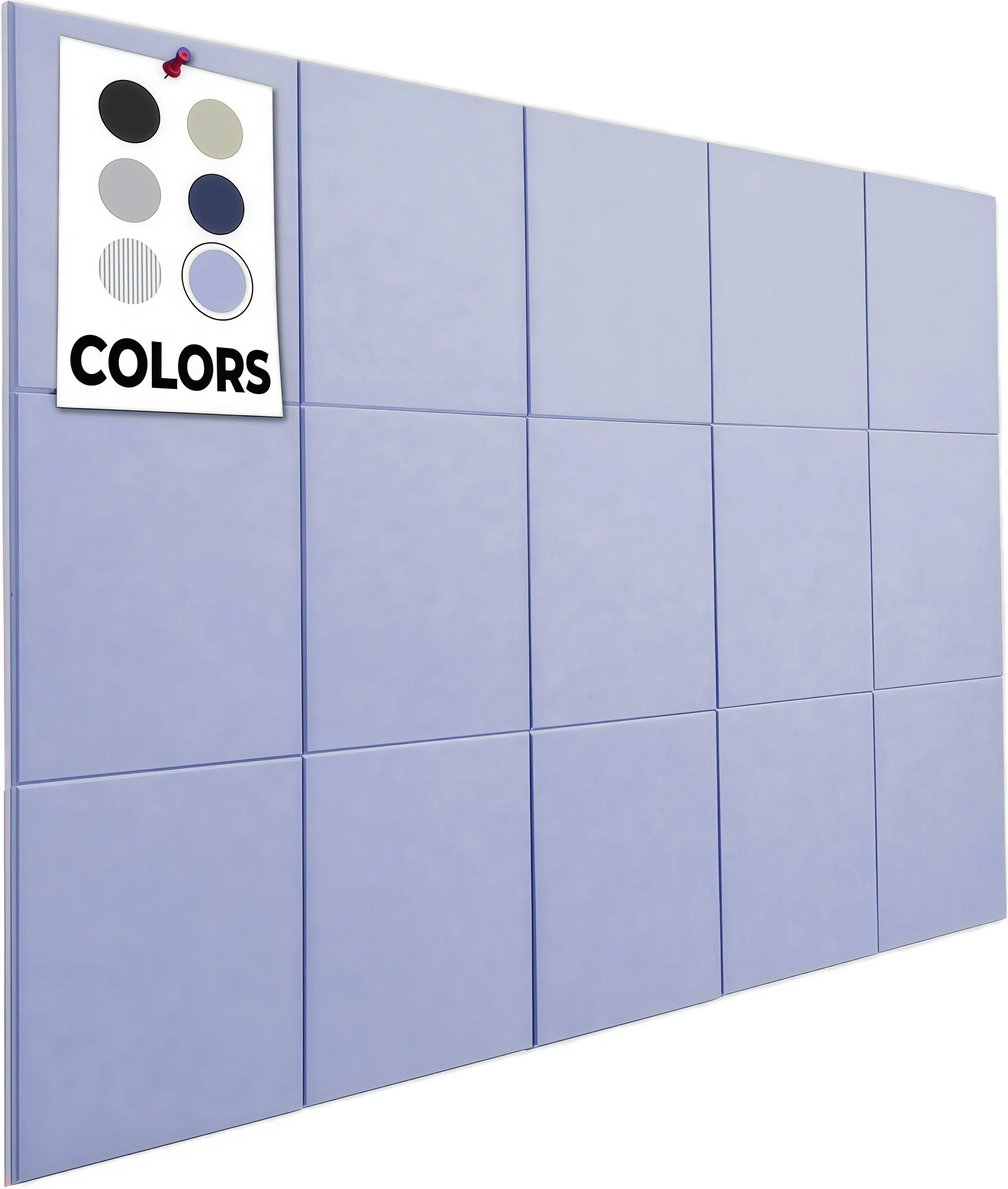 6Pack Large SelfAdhesive Felt Bulletin Board Tiles 8