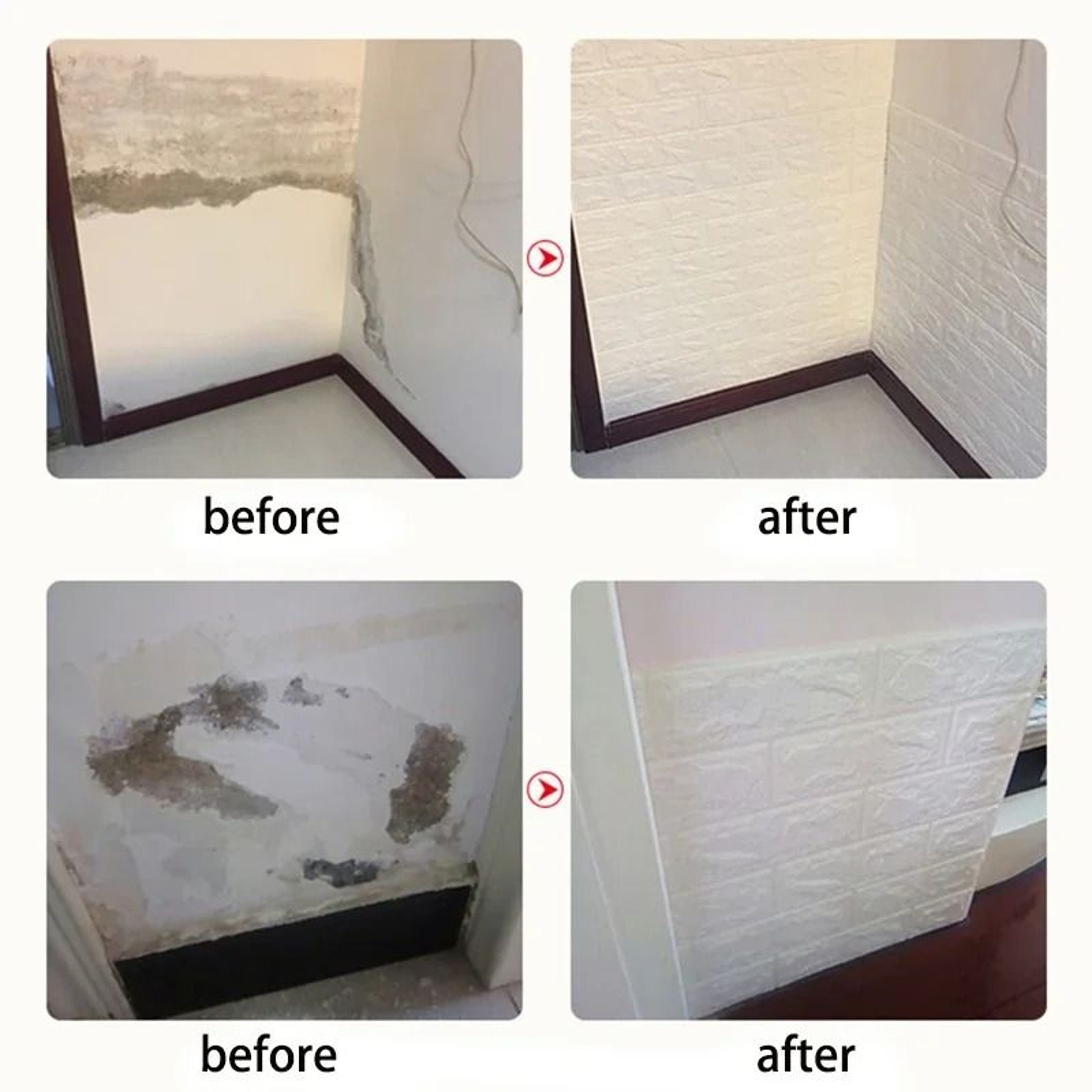 3D Soft AntiCollision Foam Brick SelfAdhesive Wallpaper Roll 3