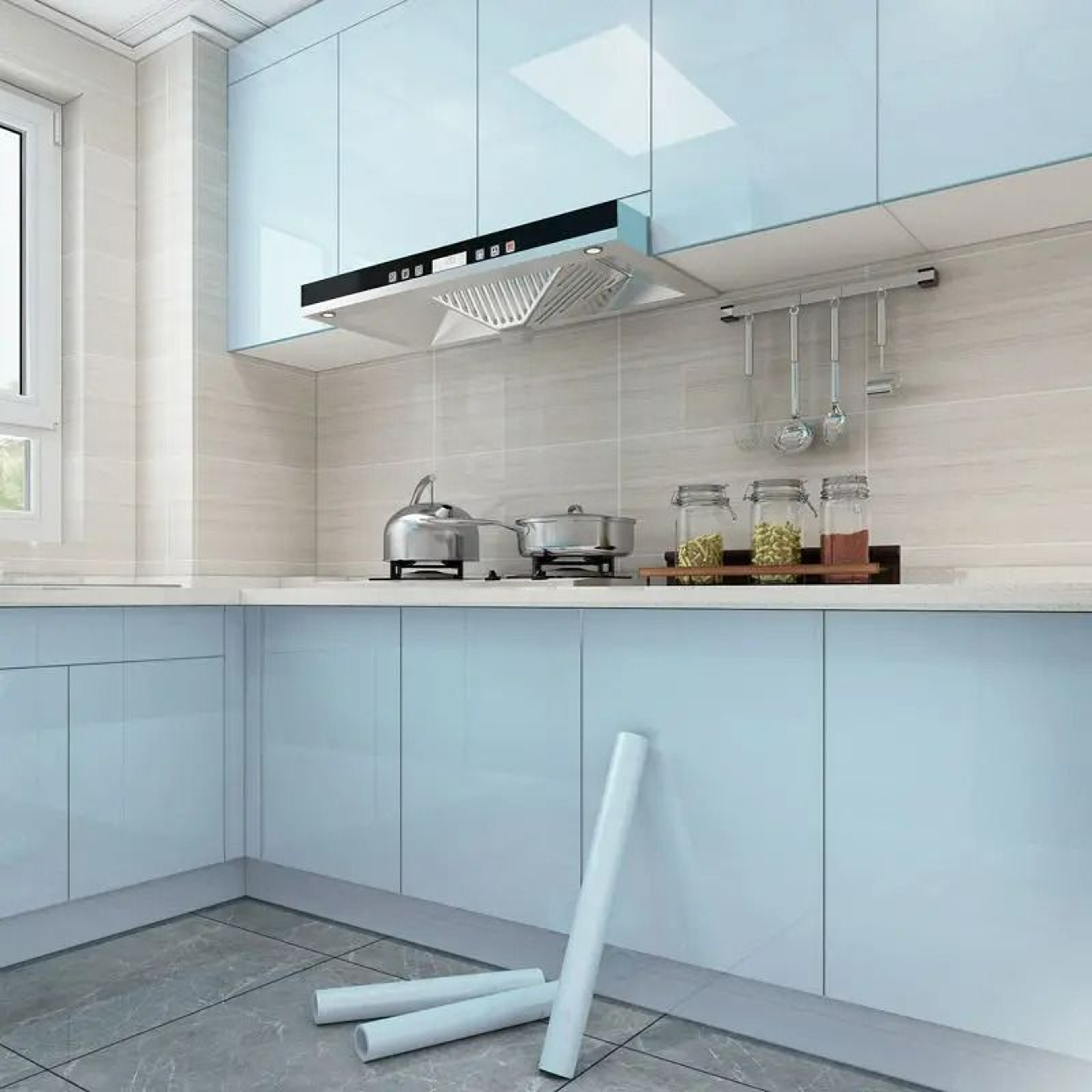Thickened Waterproof Solid Color SelfAdhesive Vinyl Cabinet Film 14