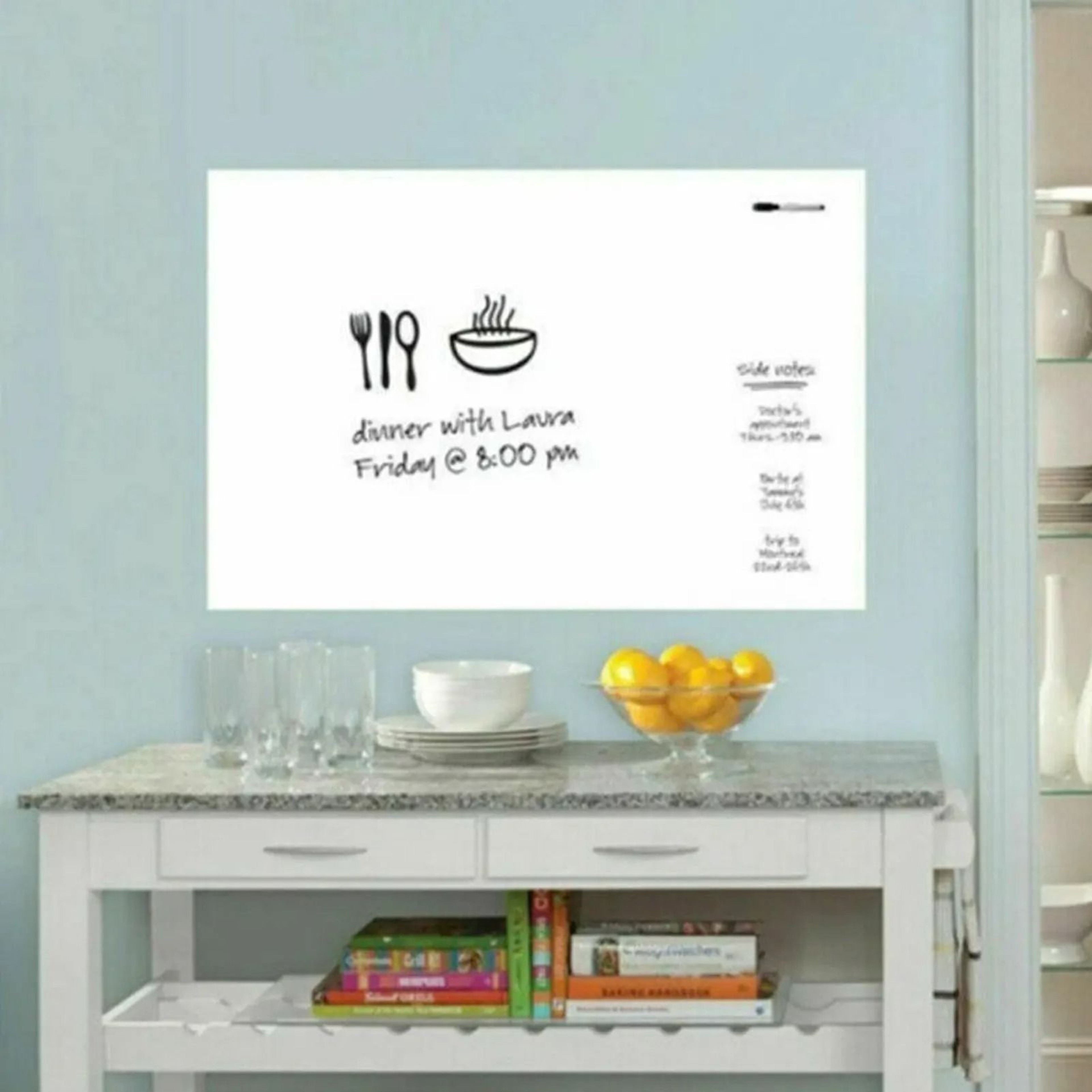 SelfAdhesive Erasable Chalkboard  Whiteboard Wall Sticker Roll 1