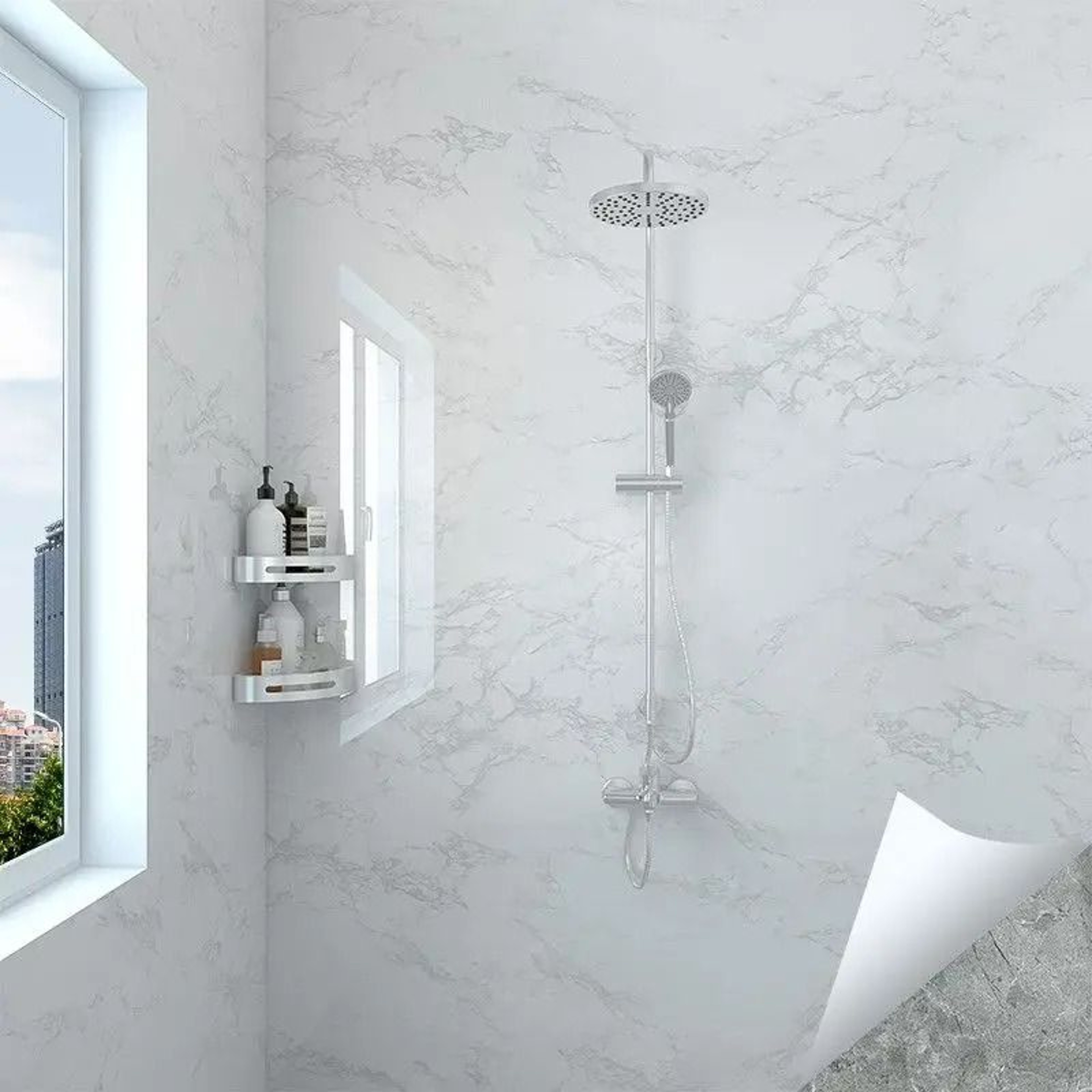 FormaldehydeFree Waterproof Vinyl Bathroom Wallpaper Roll 1