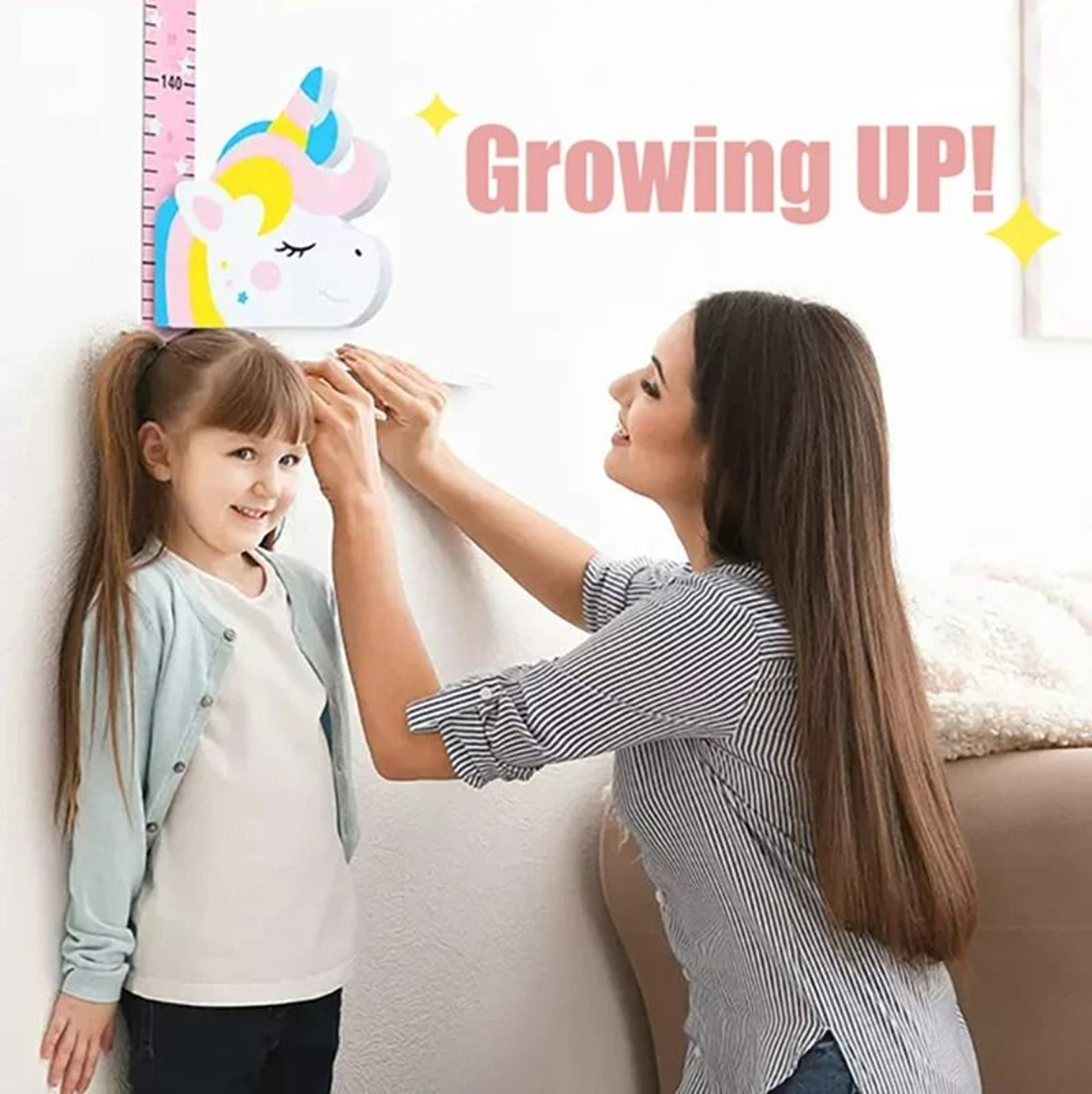 3D Magnetic Animal Height Growth Chart Wall Sticker Set 1
